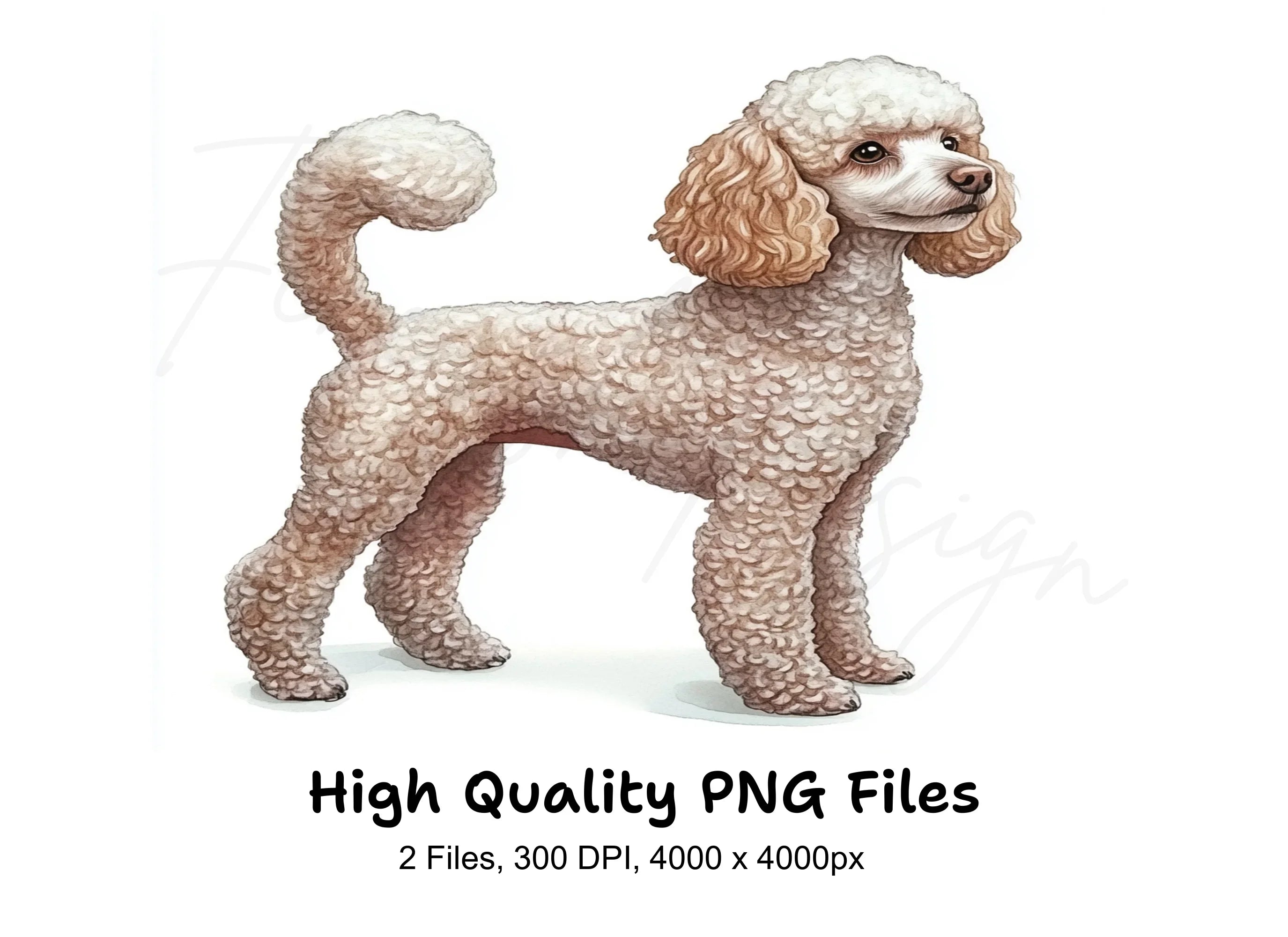 Elegant Poodle Dog Clipart Bundle