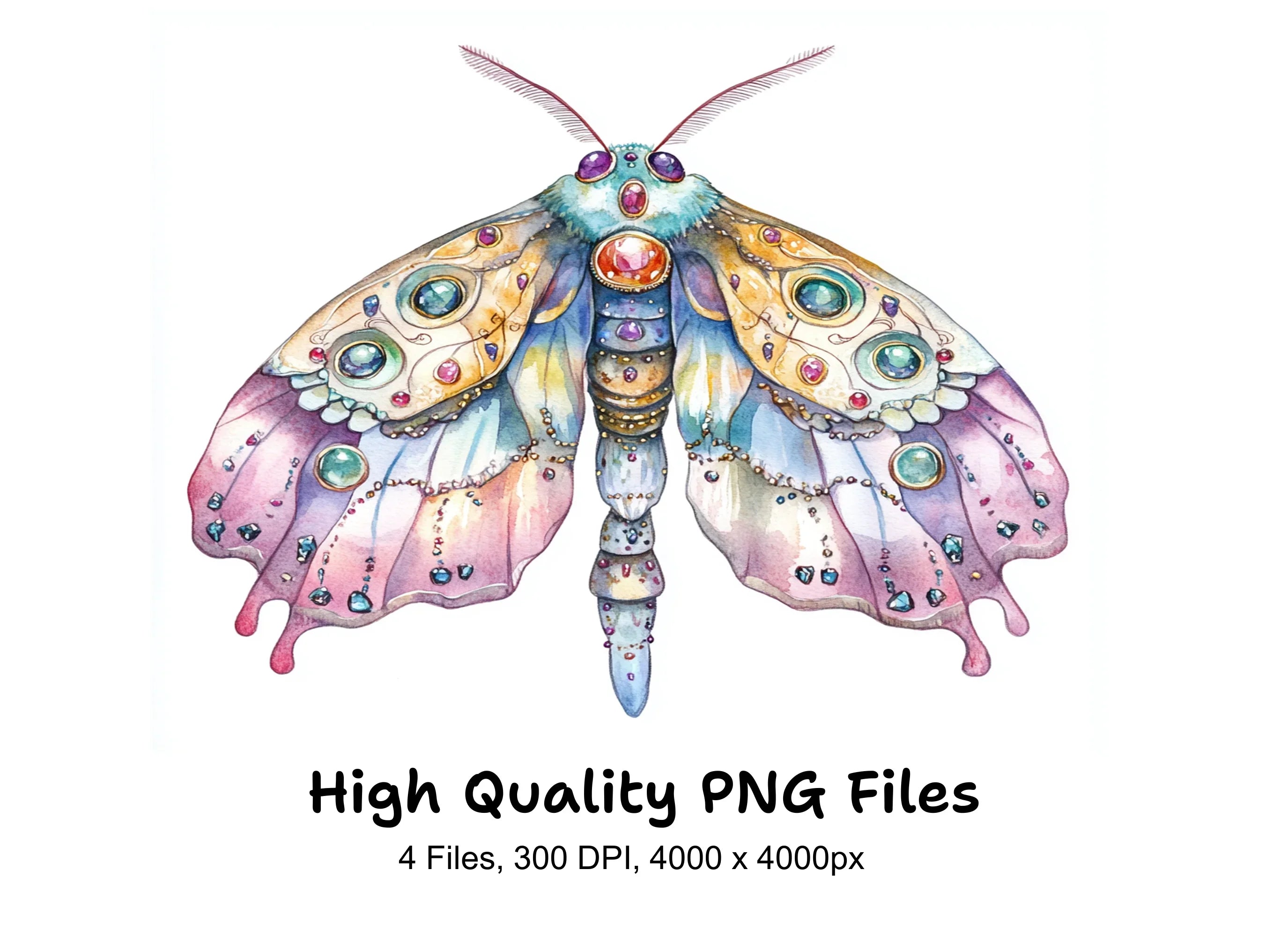 Elegant Moth Clipart Bundle