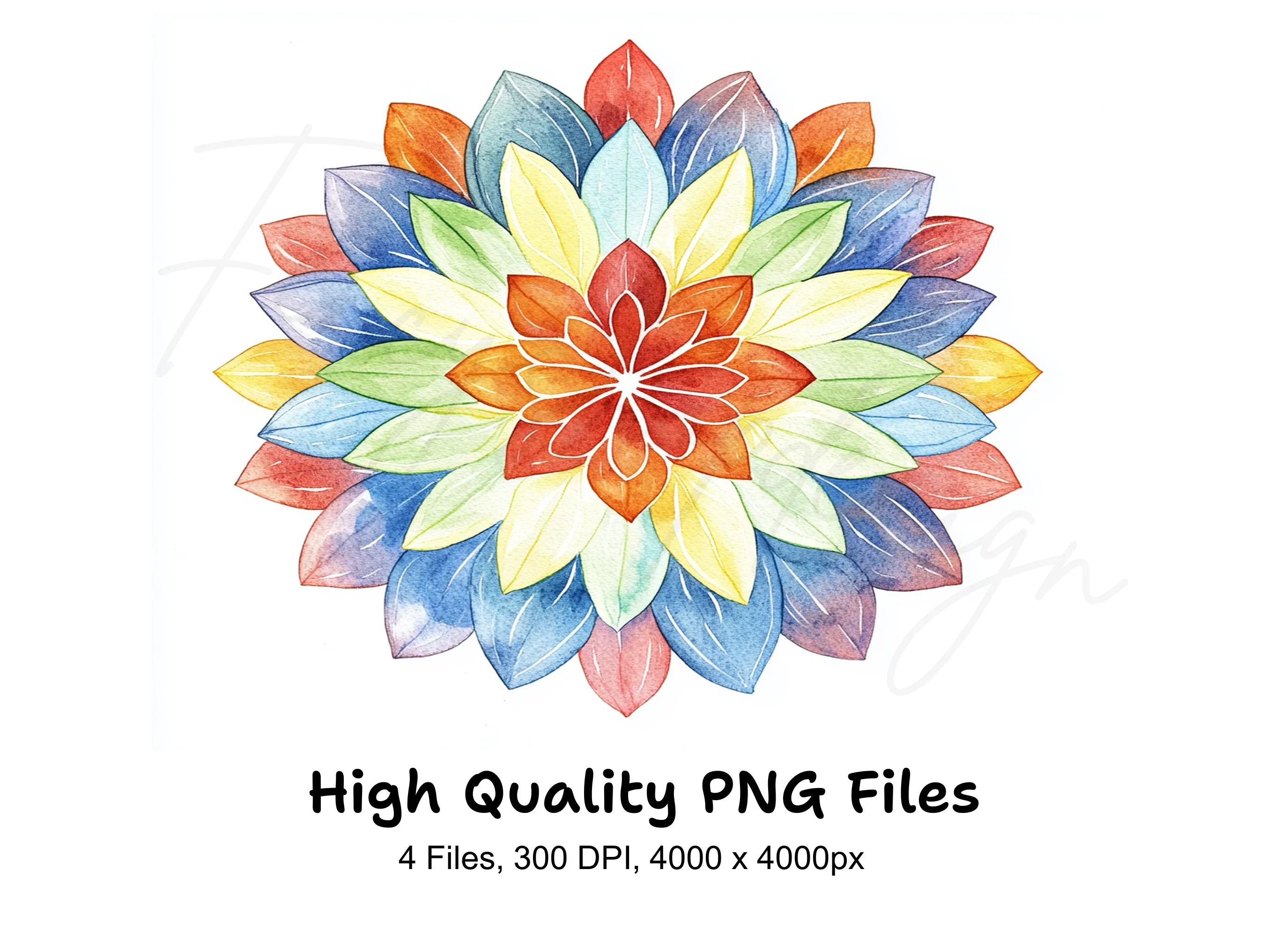 Vibrant Mandala Clipart Bundle