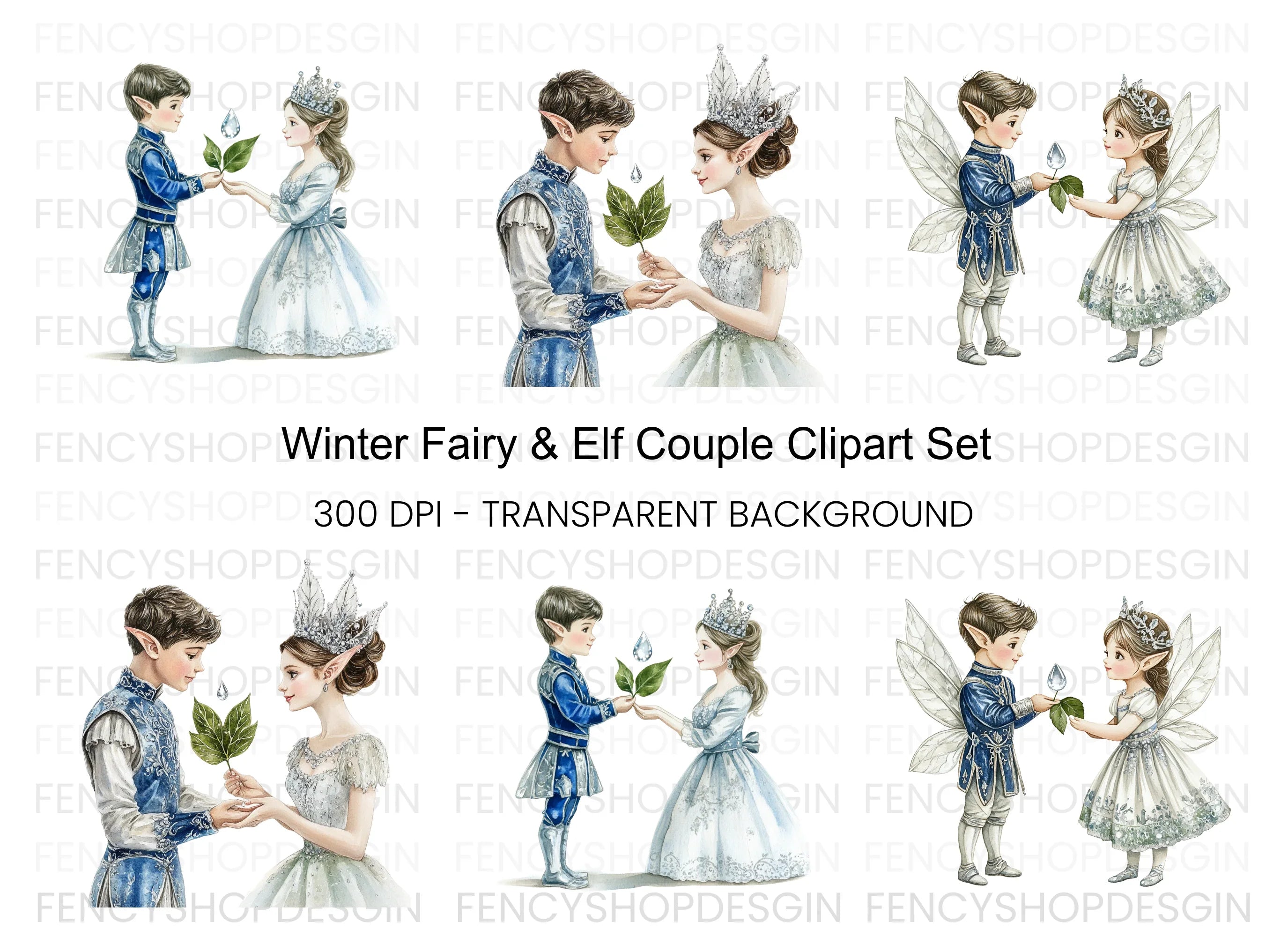 Winter Fairy Tale Clipart Bundle