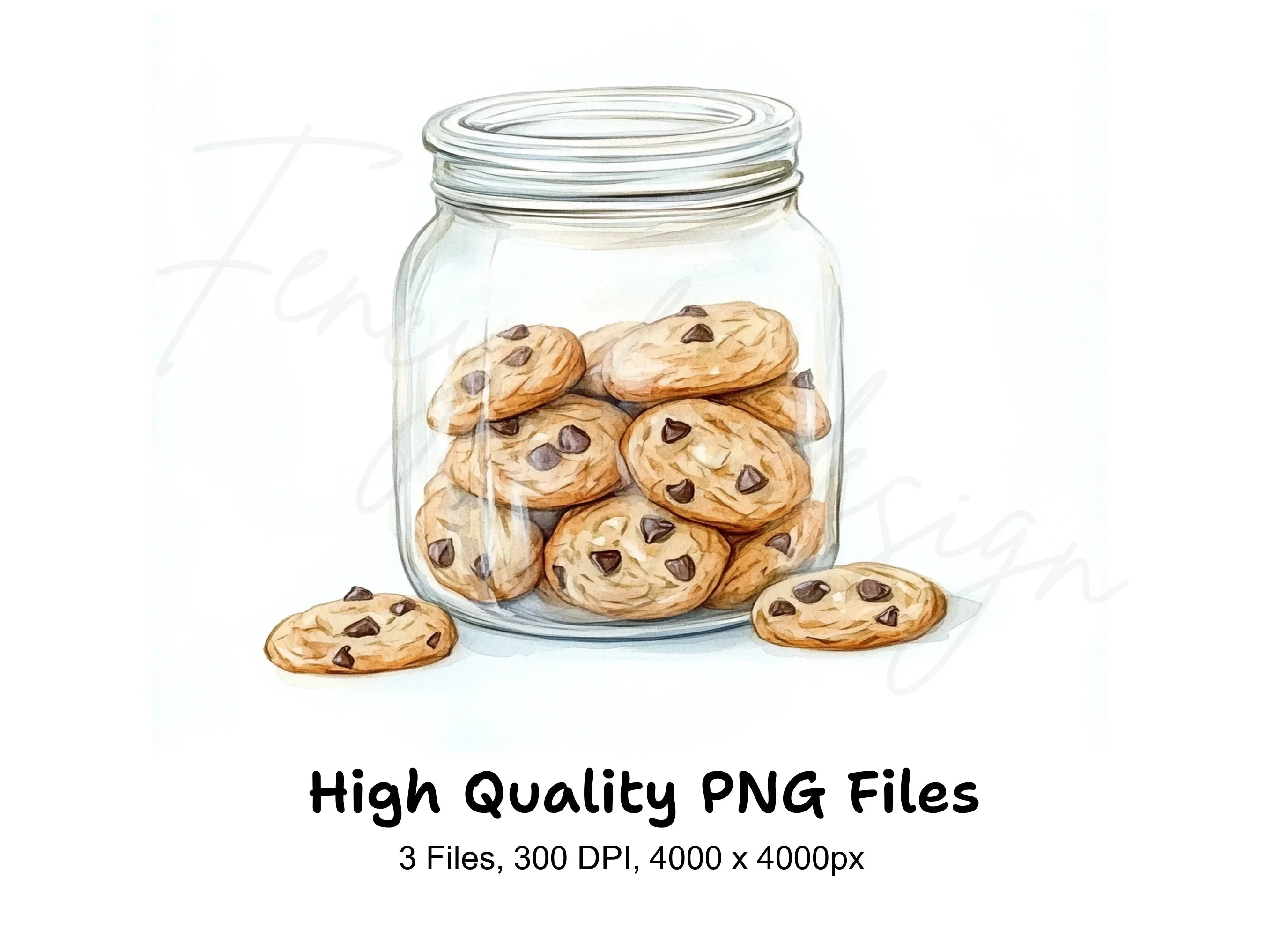 Cookies in Glass Jar Clipart Bundle