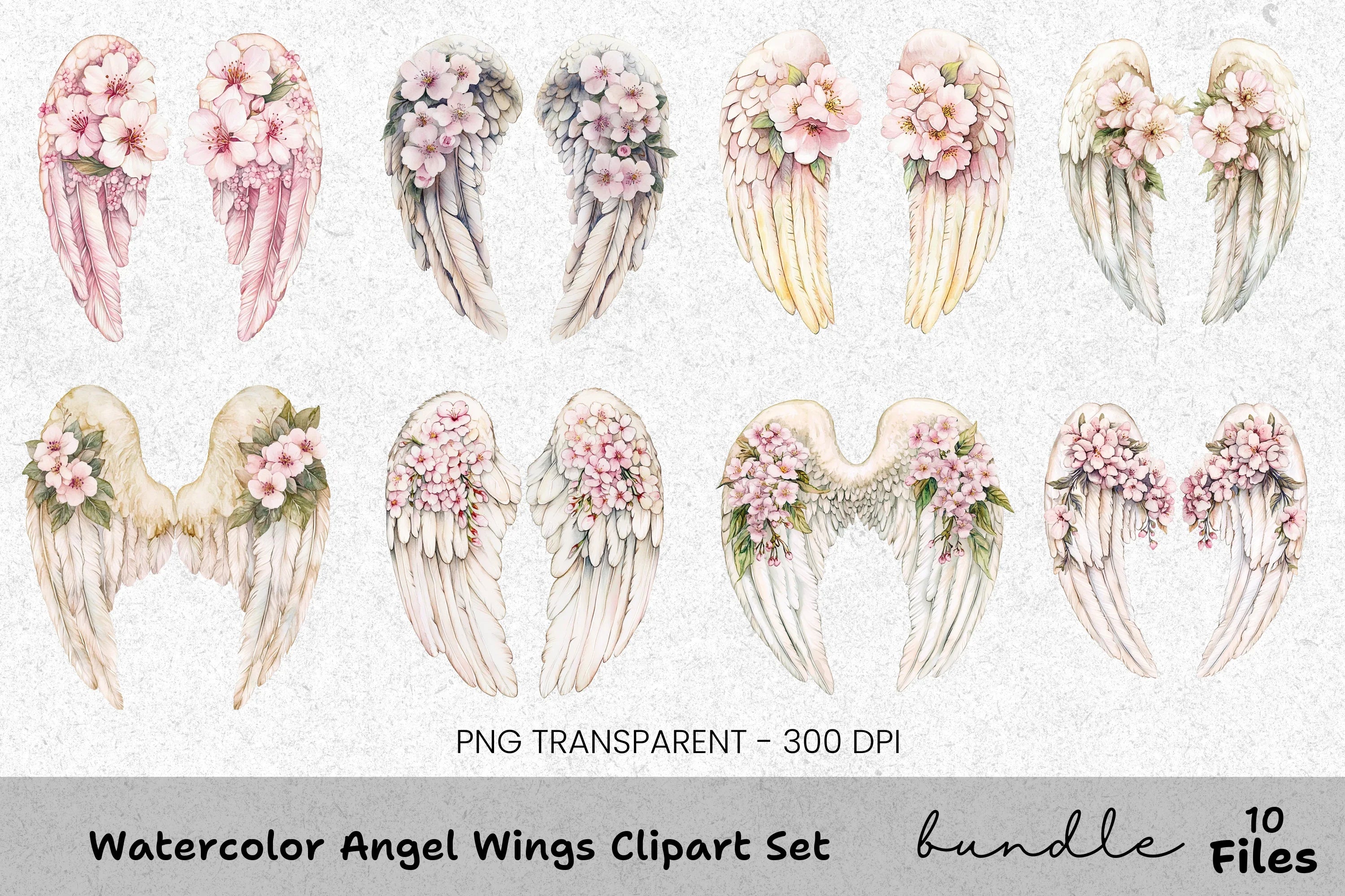 Angel Wings Clipart Bundle