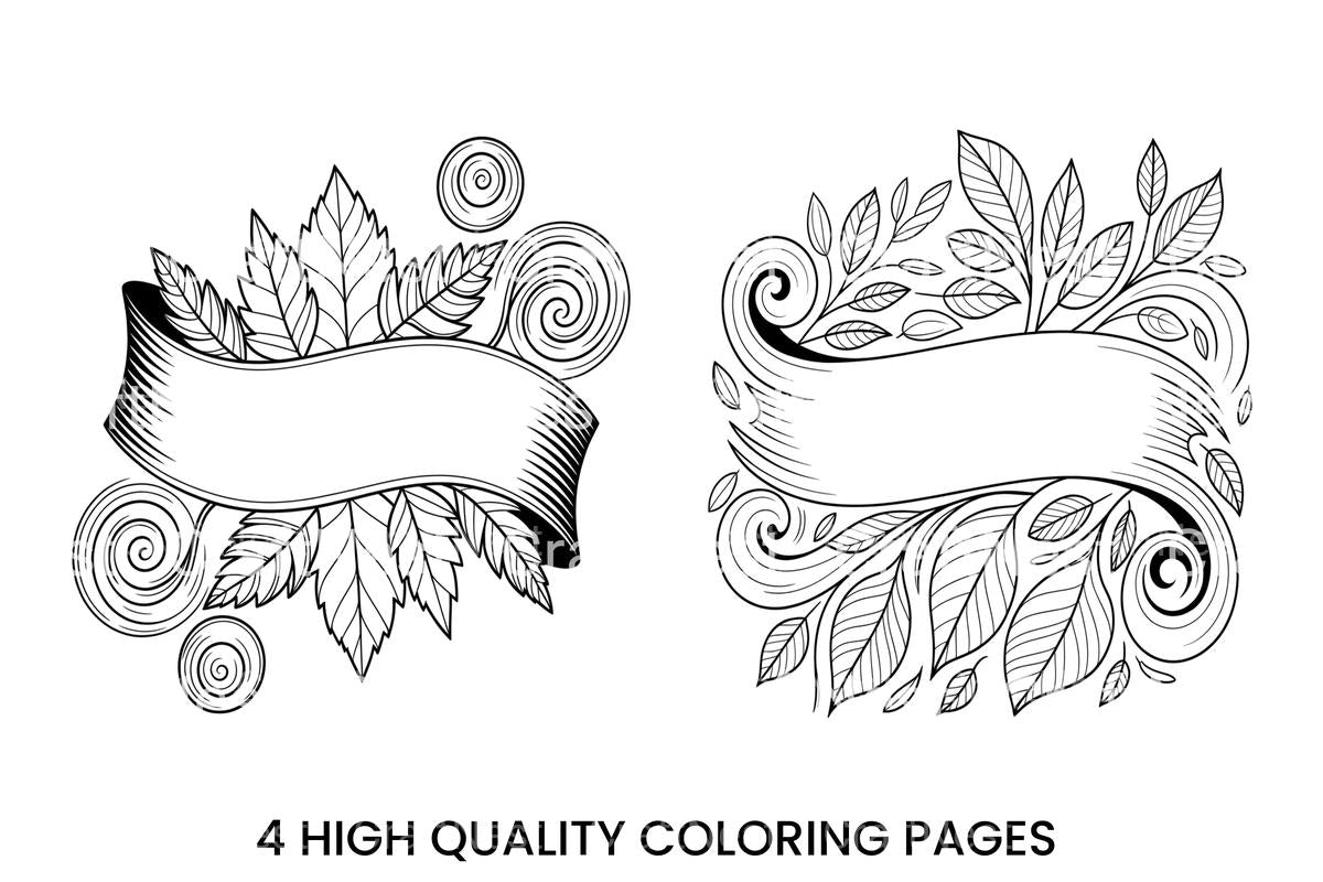 Autumn Harvest Banners Coloring Books