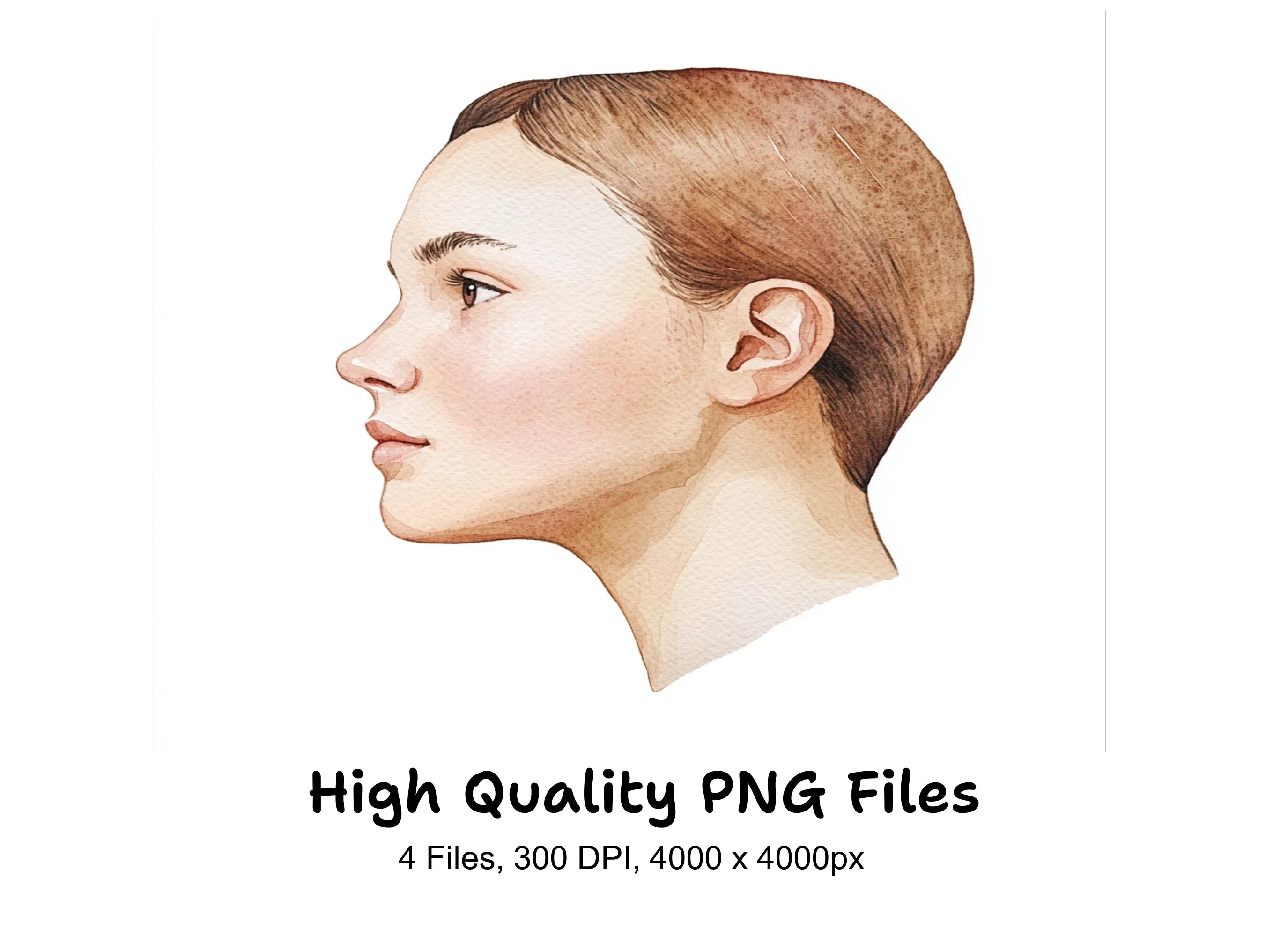 Female Profile Clipart Bundle