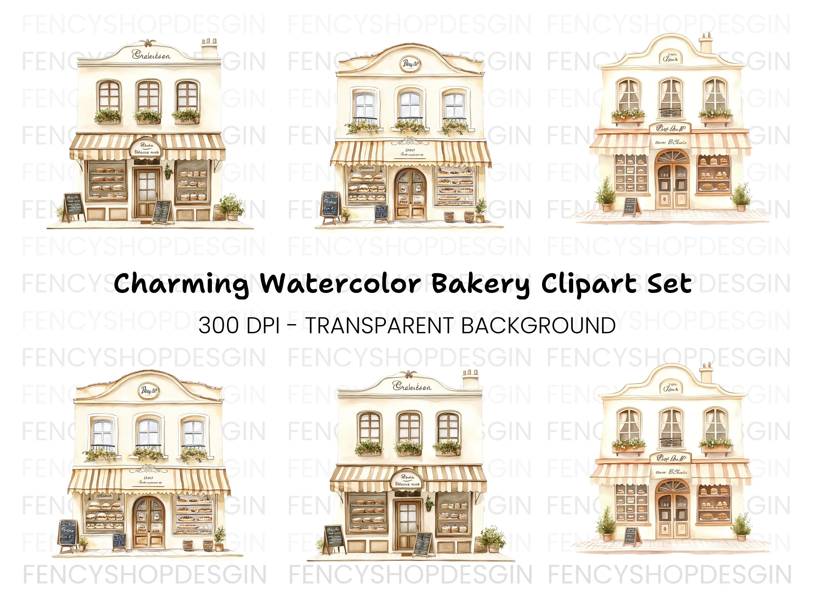 Vintage French Patisserie Clipart Bundle
