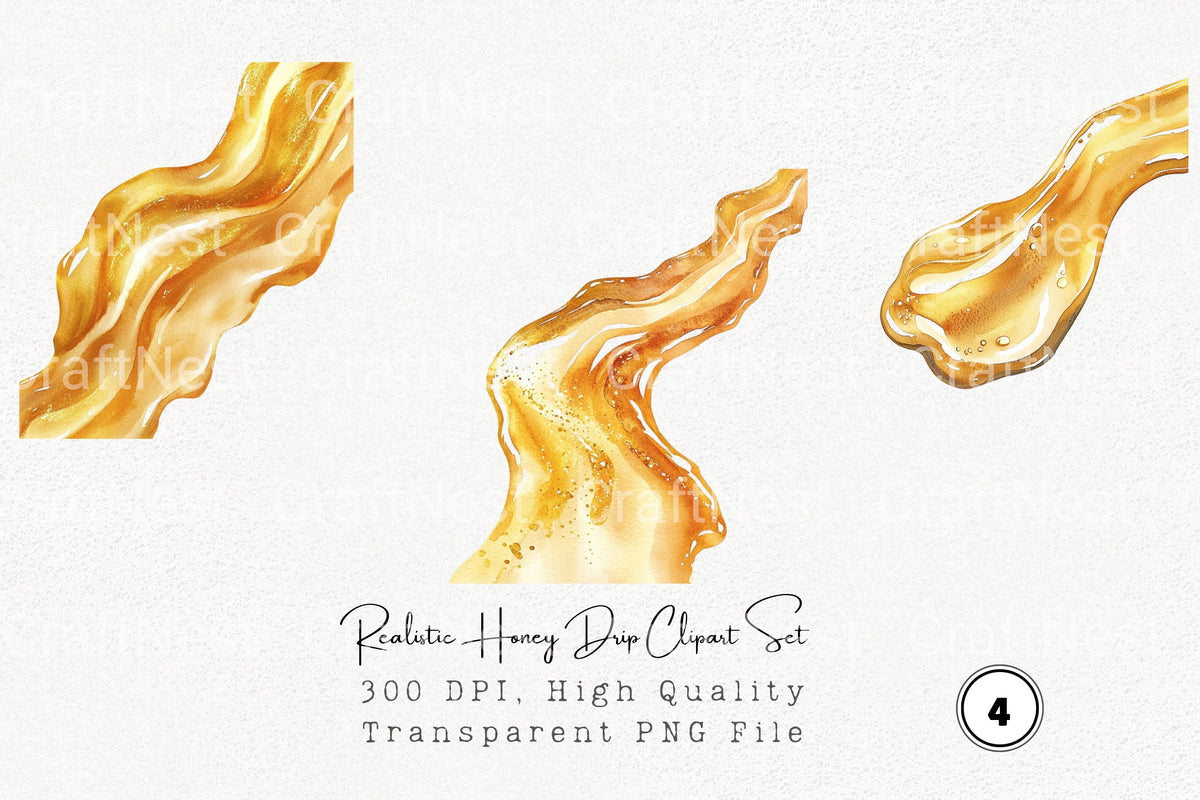 Realistic Honey Drip Clipart Planner