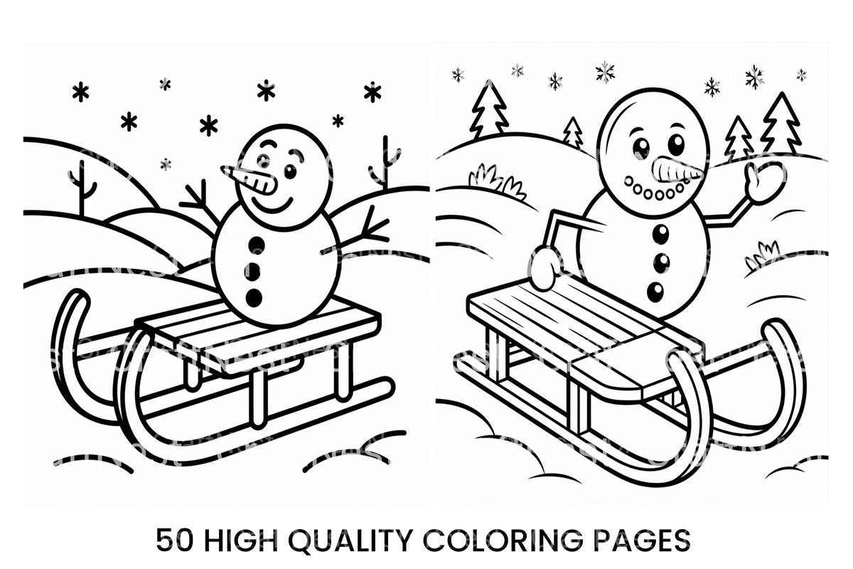 Snowman Christmas DinnerPage Coloring Books