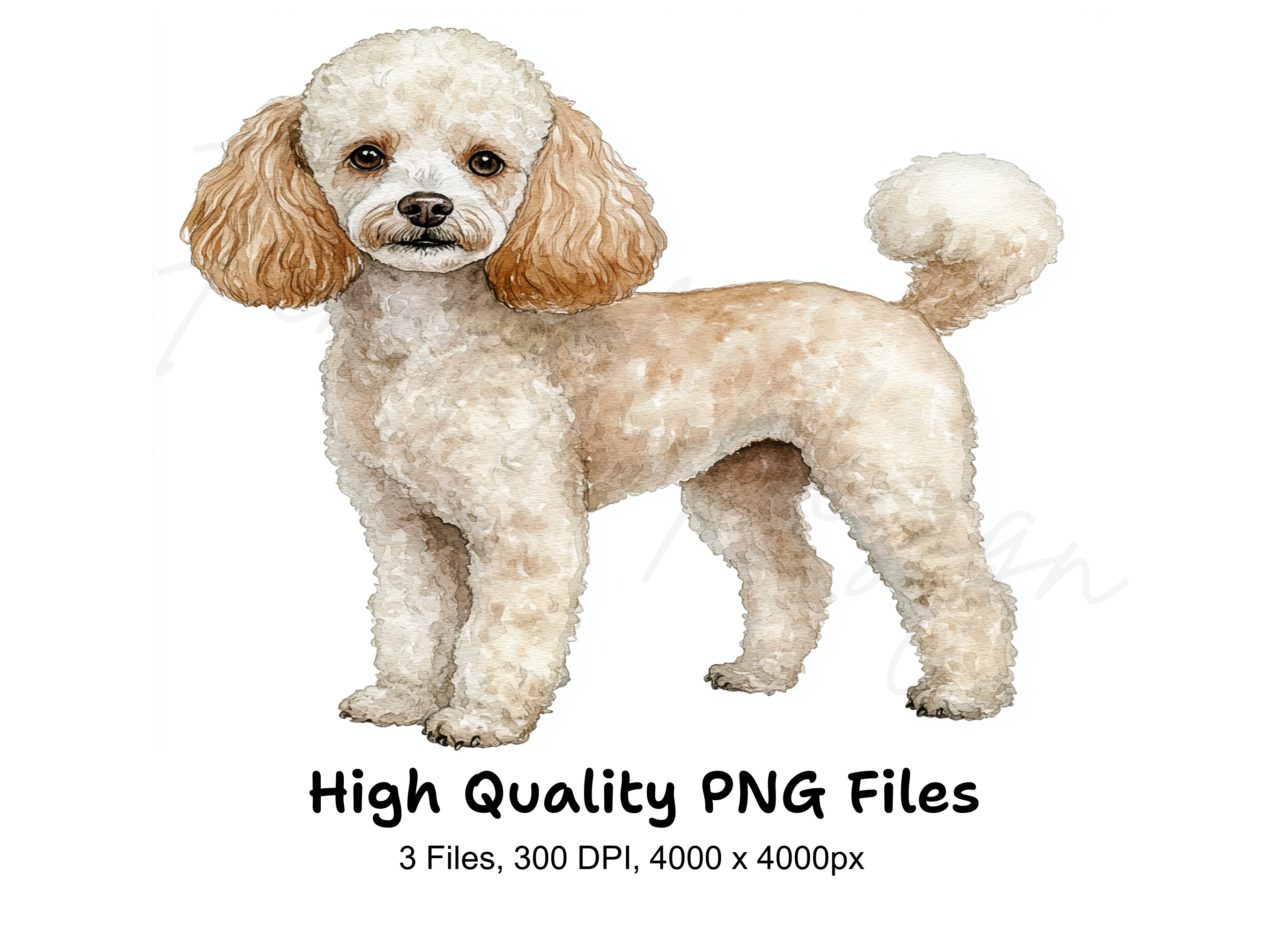 Adorable Poodle Dog Clipart Bundle