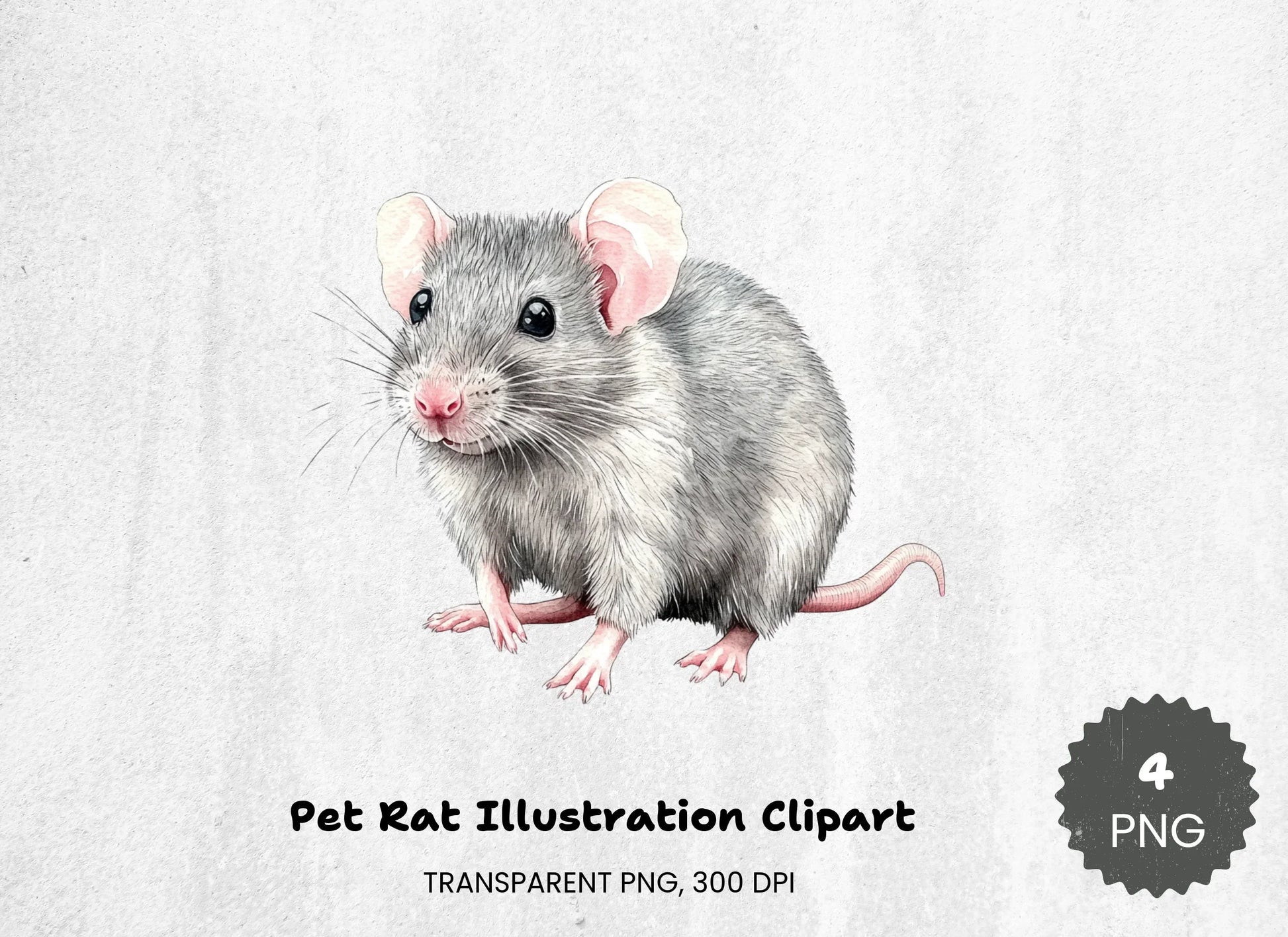 Pet Rat Illustration Clipart Bundle - CraftNest - Digital Crafting and Art