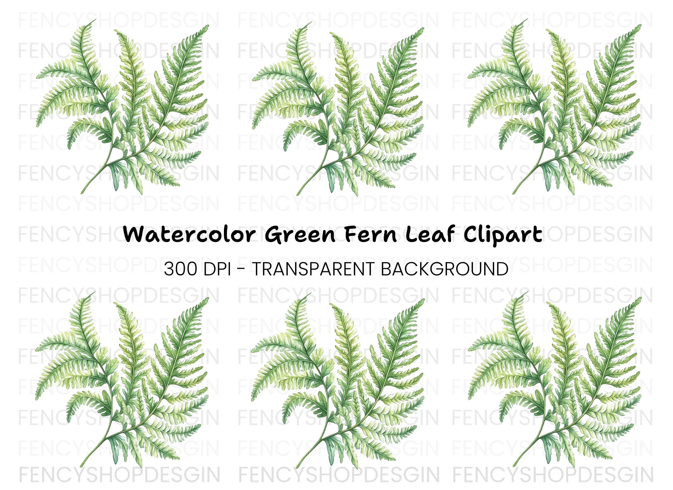 Fern Leaf Clipart Bundle