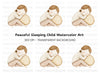Cozy Sleeping Girl Clipart Bundle