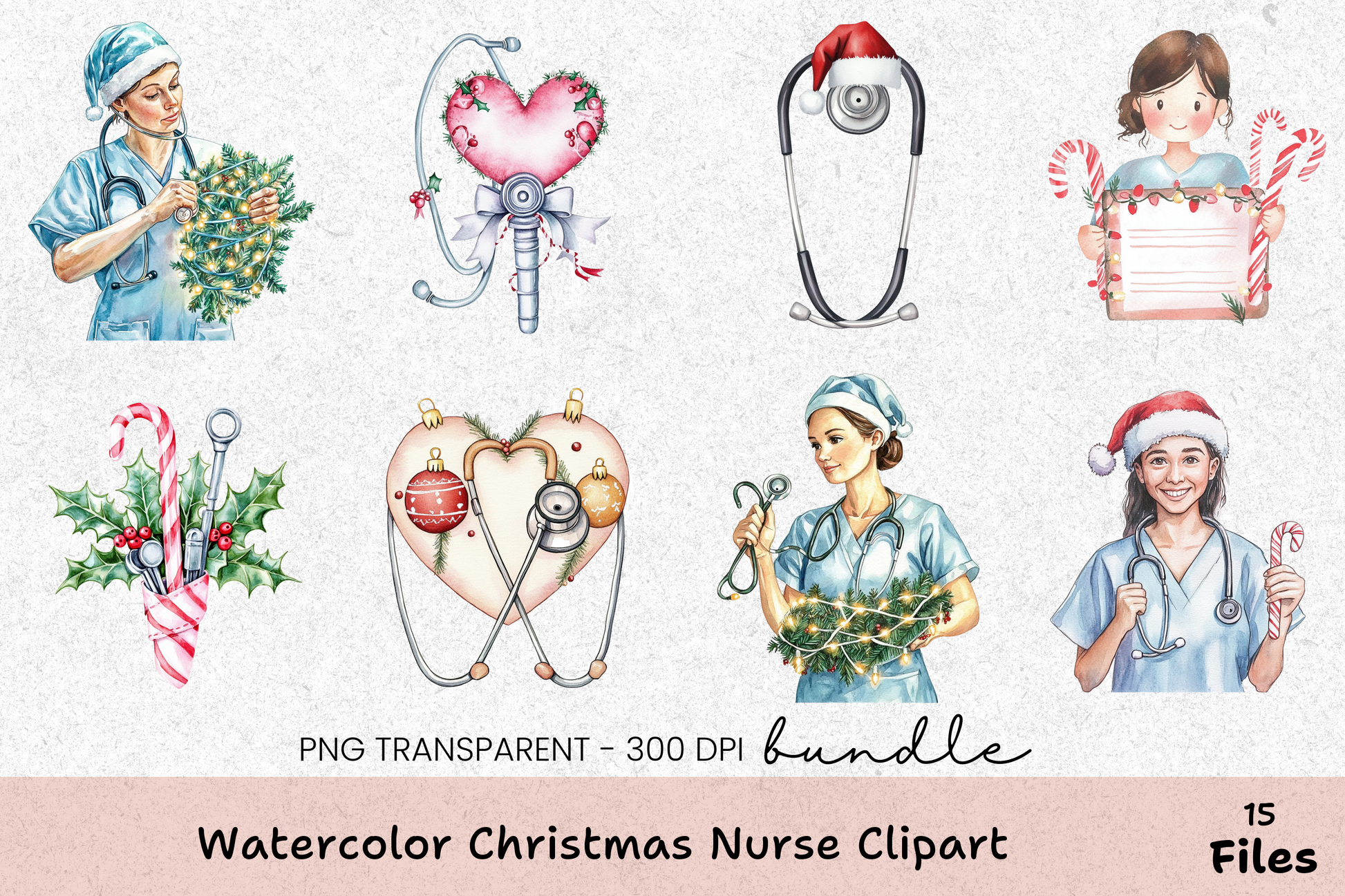 Christmas Nurse Clipart Bundle - CraftNest - Digital Crafting and Art