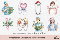 Christmas Nurse Clipart Bundle - CraftNest - Digital Crafting and Art