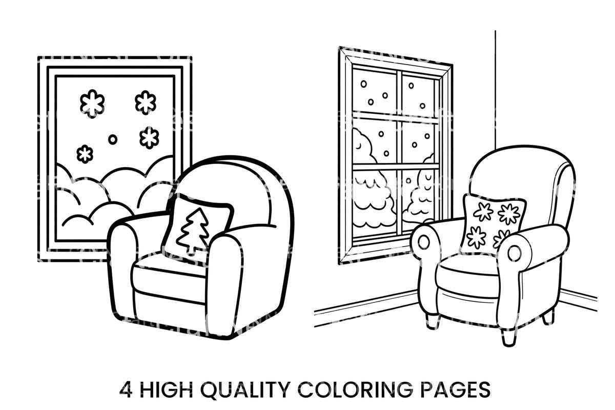 Cozy Winter Window Coloring Books