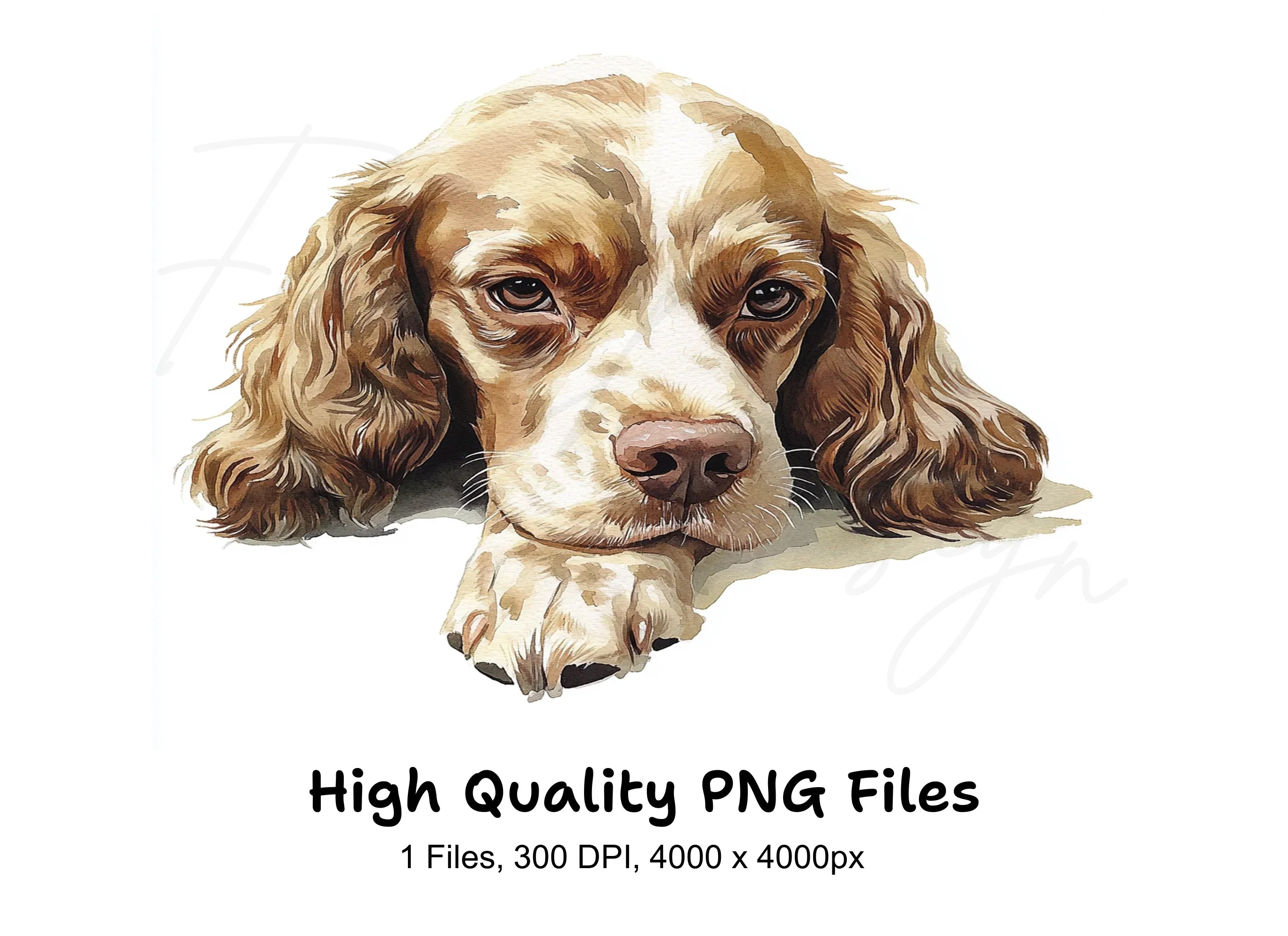 Cute Cocker Spaniel Clipart Bundle