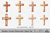 Wooden Crosses Clipart Bundle