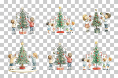 Christmas Kids with Tree Clipart Bundle - CraftNest - Digital Crafting and Art