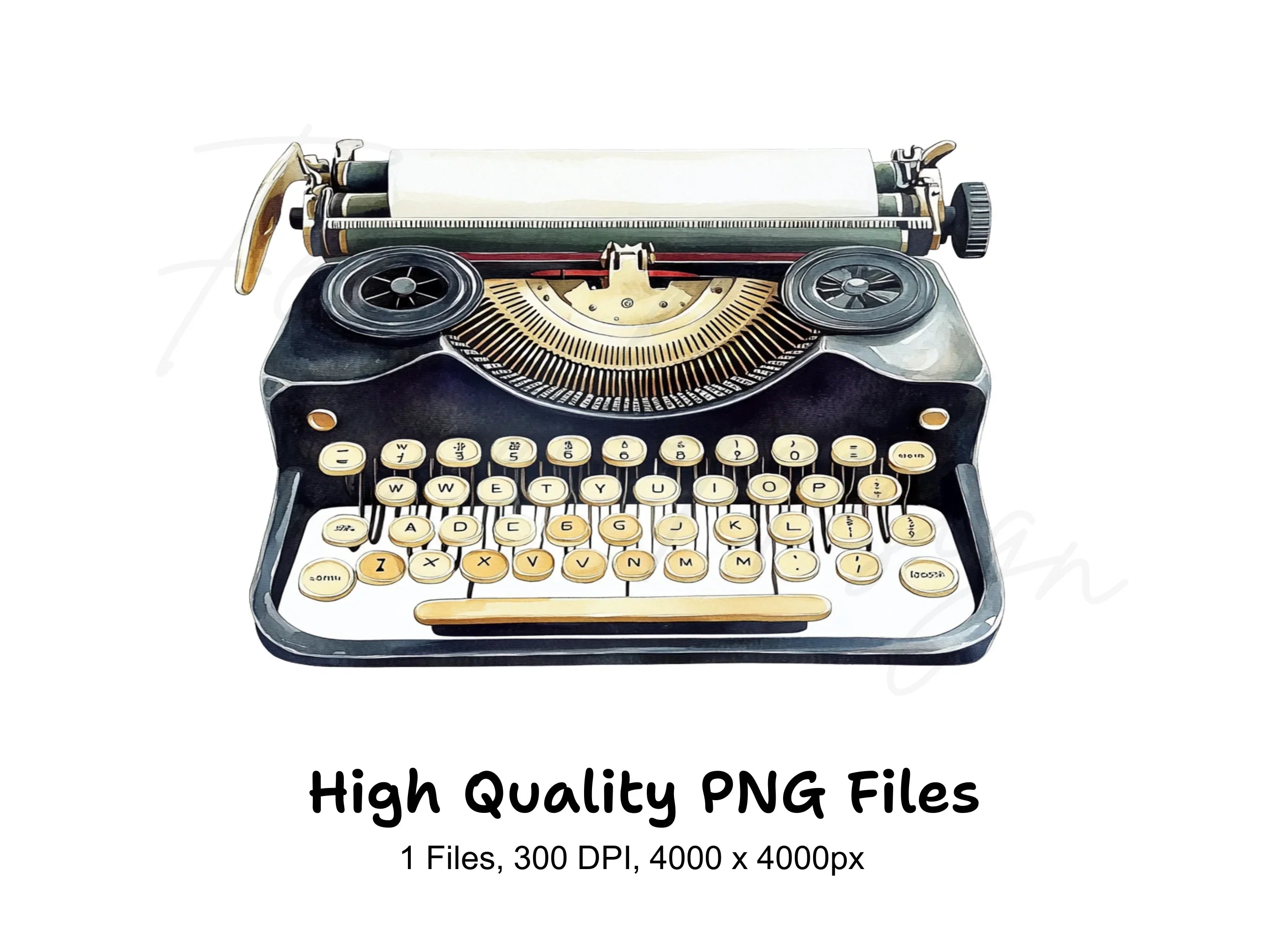 Vintage Typewriter Clipart Bundle