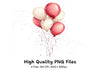 Balloon Confetti Clipart Bundle