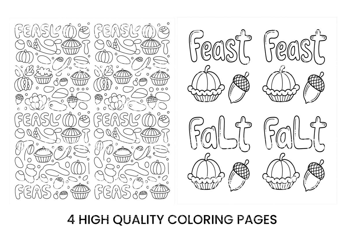 Thanksgiving Feast Fun Coloring Books