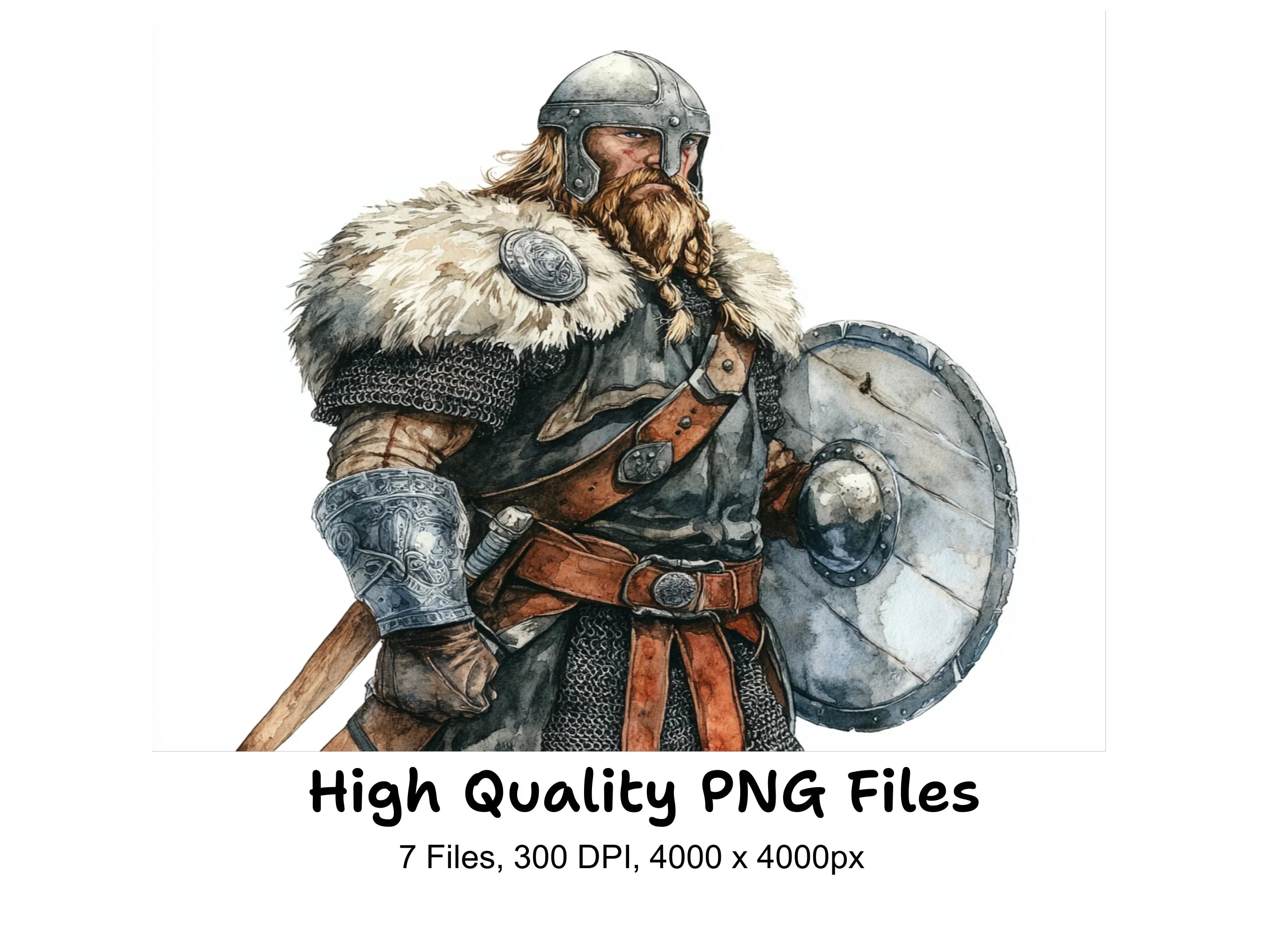 Norsemen With Shields Clipart Bundle