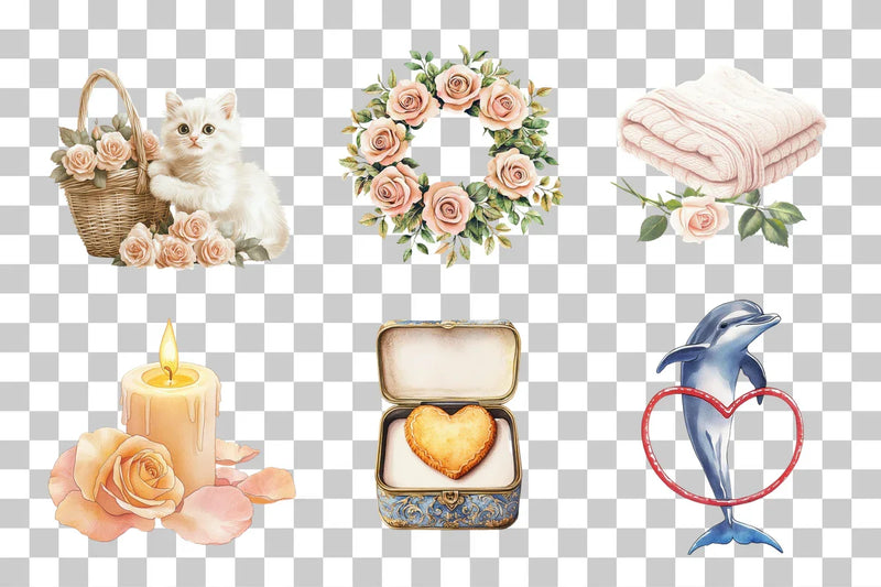 Sweet Love Story Clipart Bundle - CraftNest - Digital Crafting and Art
