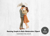 Dancing Couple in Rain Clipart Bundle