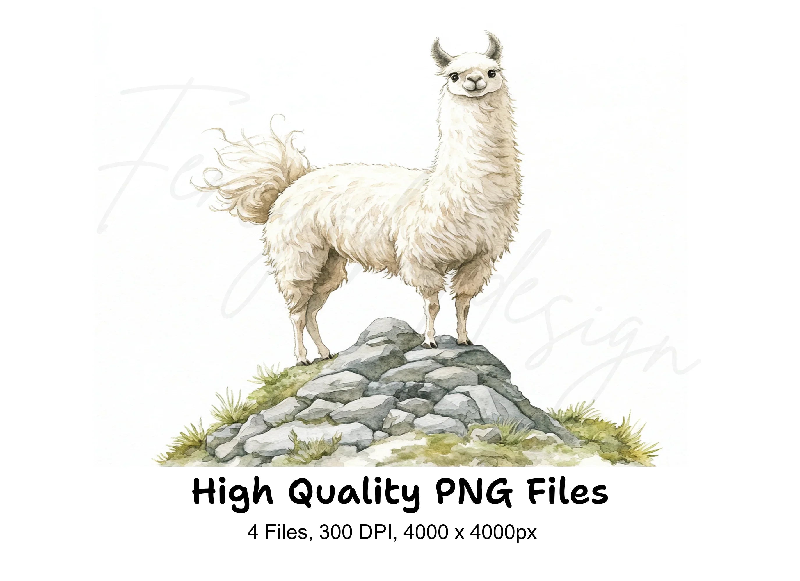 Cute Llama Clipart Bundle