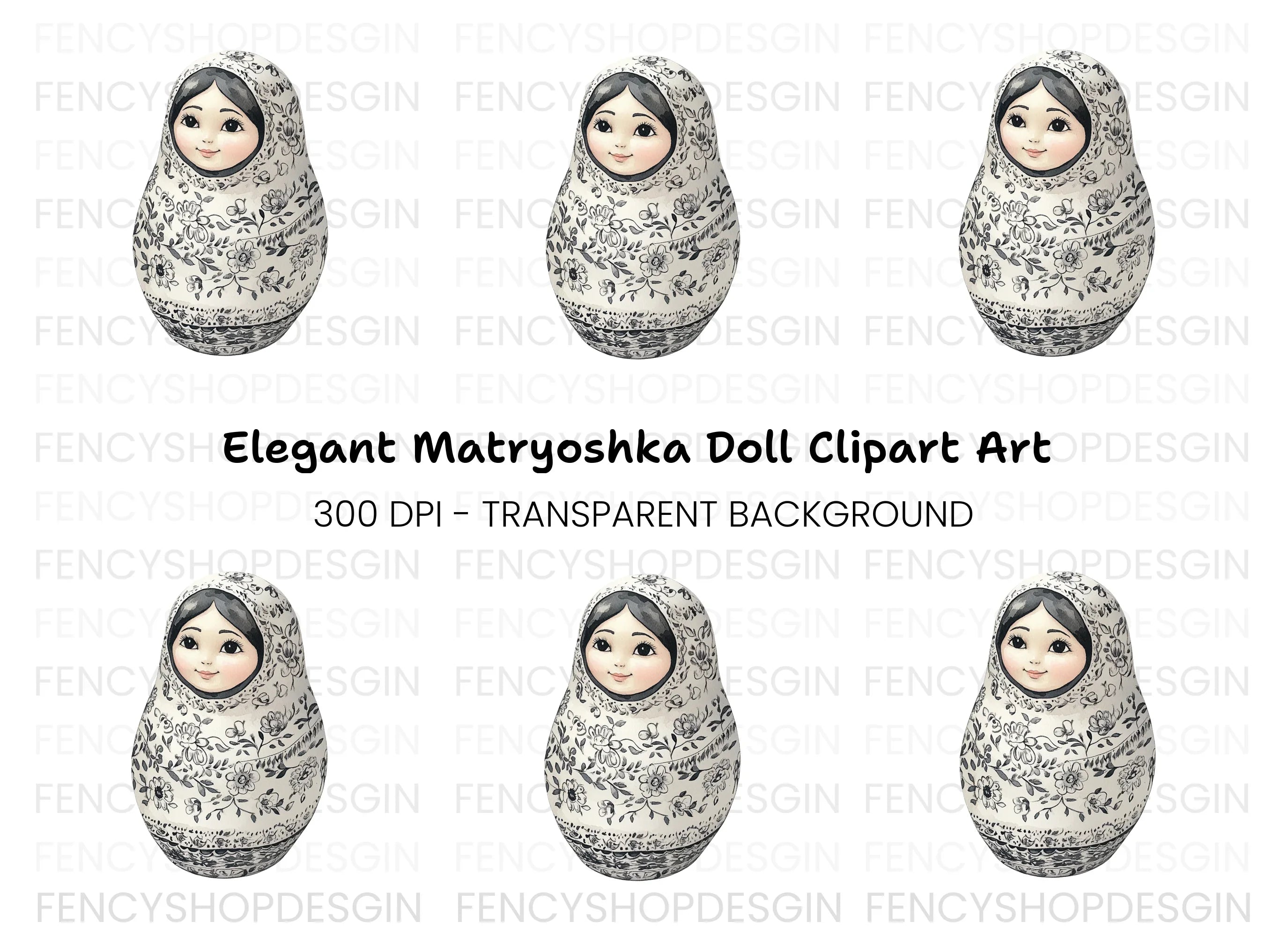 Matryoshka Doll Clipart Bundle