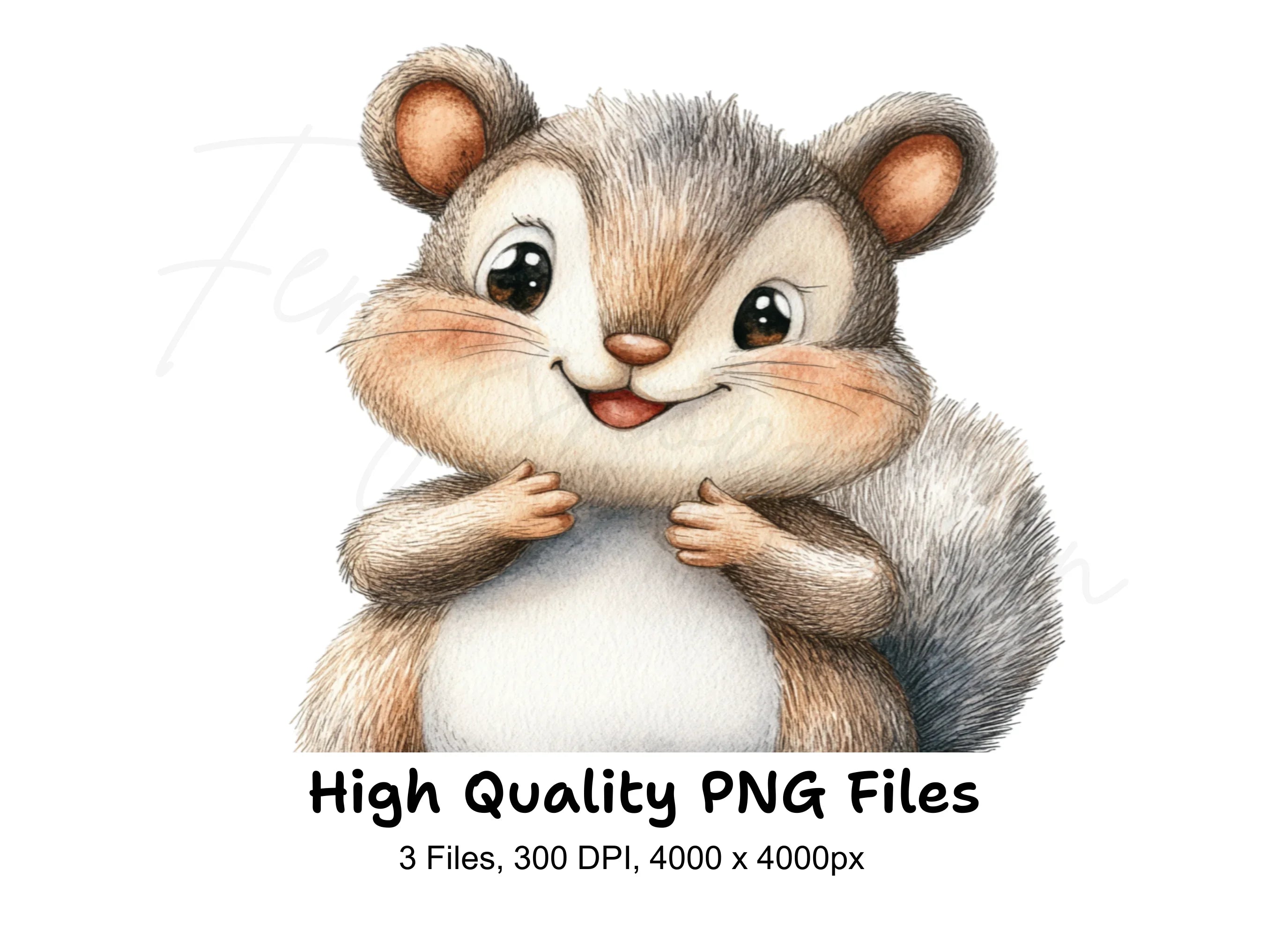 Charming Squirrel Clipart Bundle
