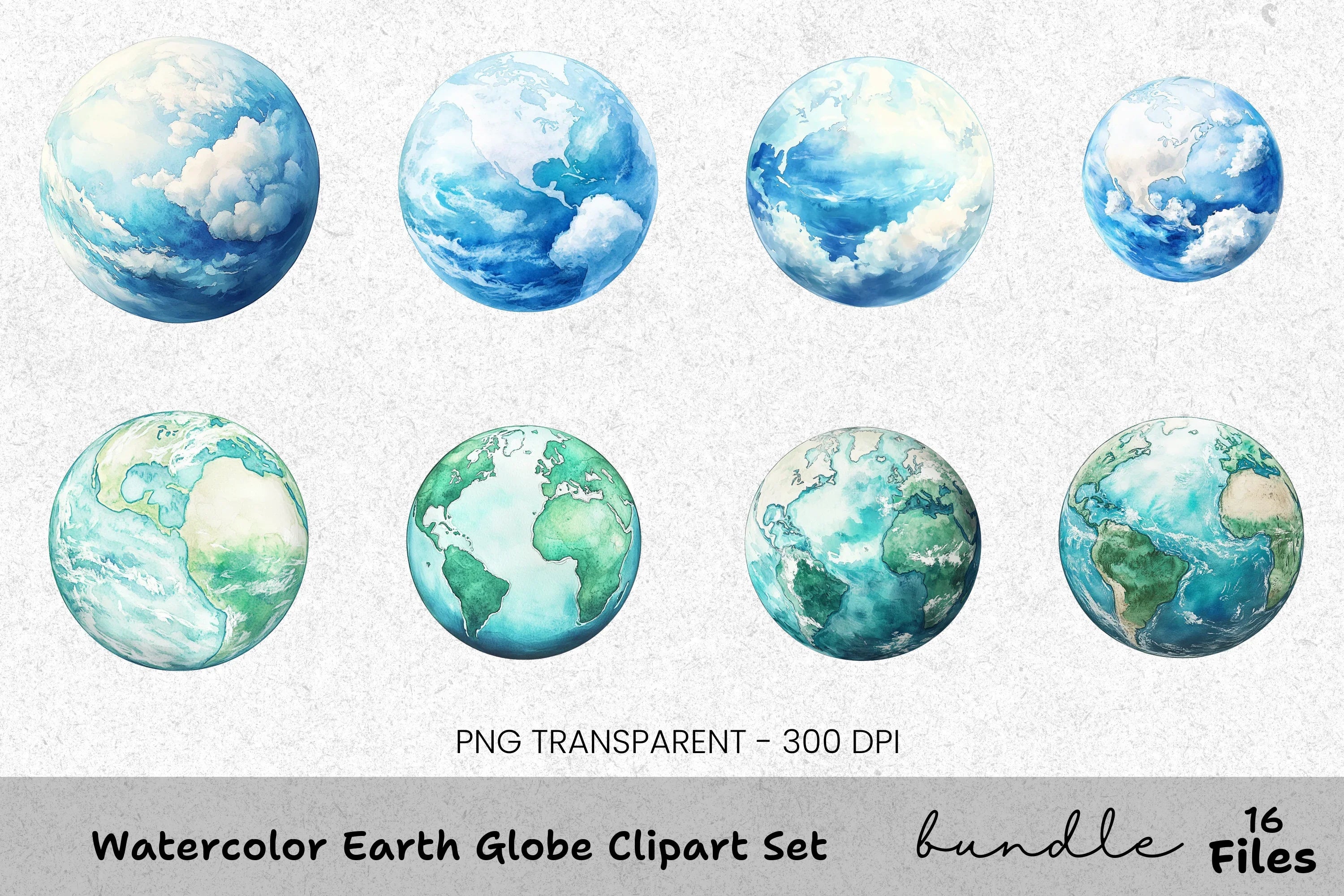 Earth Globe Clipart Bundle