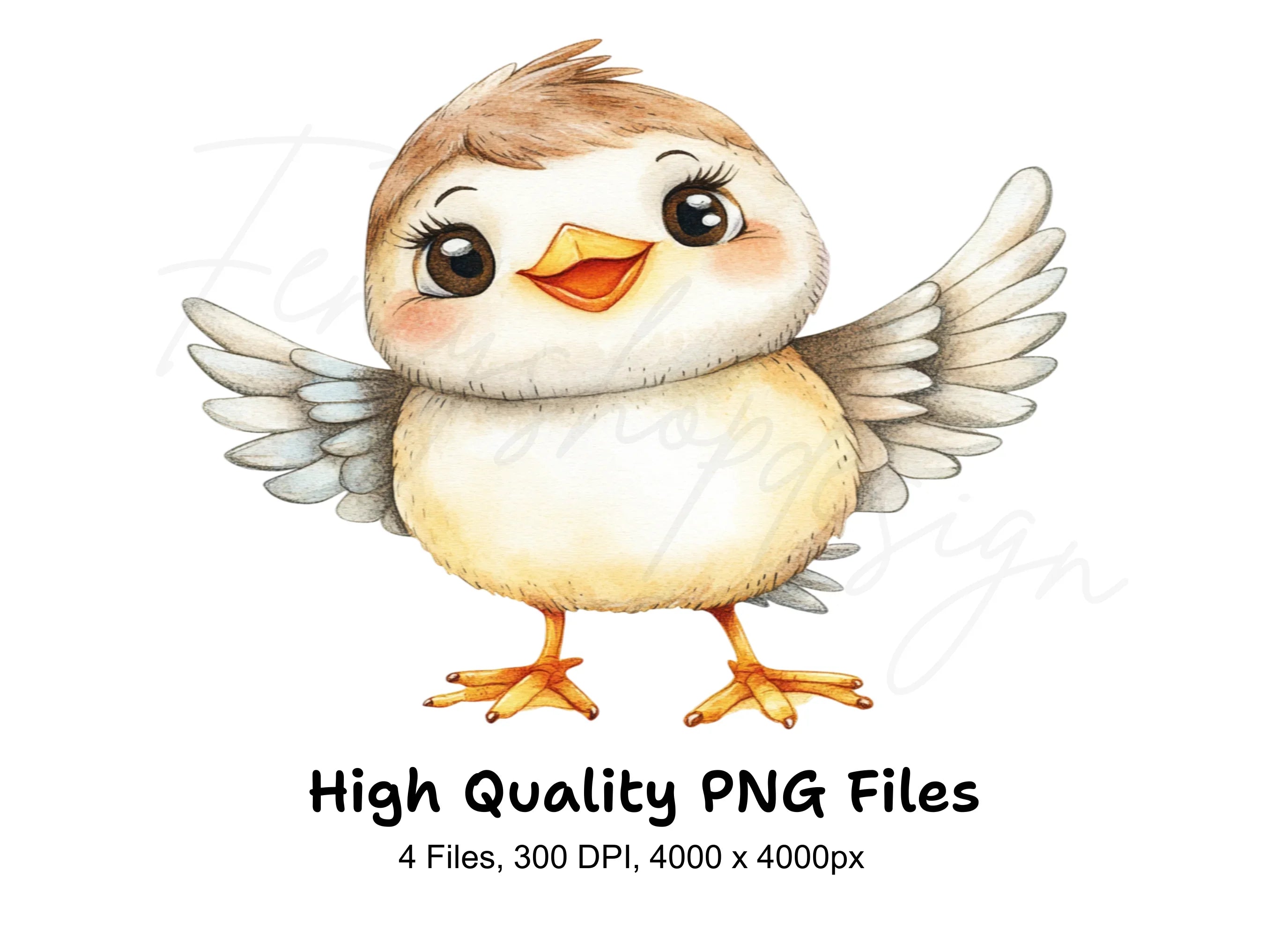 Charming Baby Bird Clipart Bundle