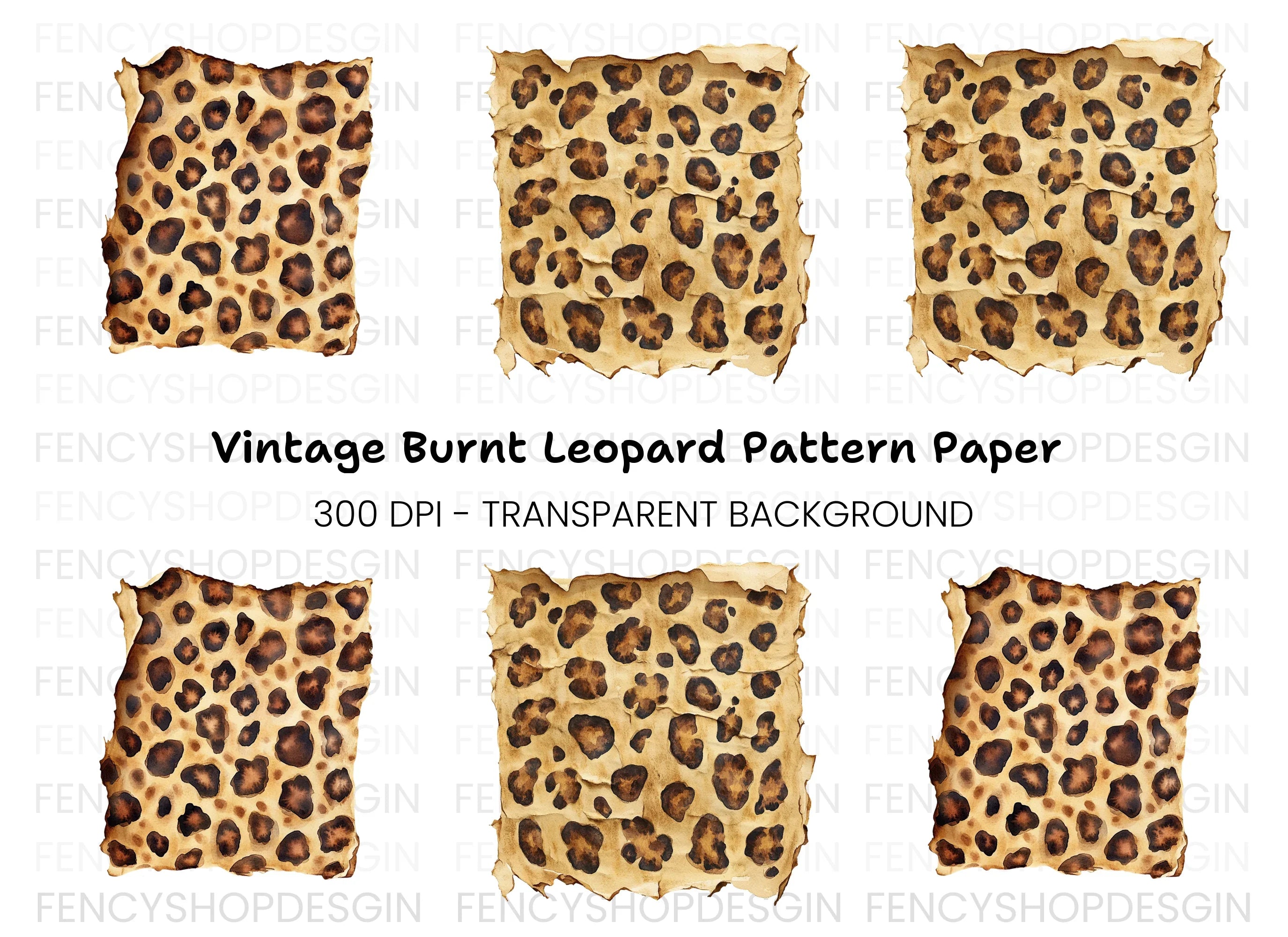 Leopard Texture Clipart Bundle