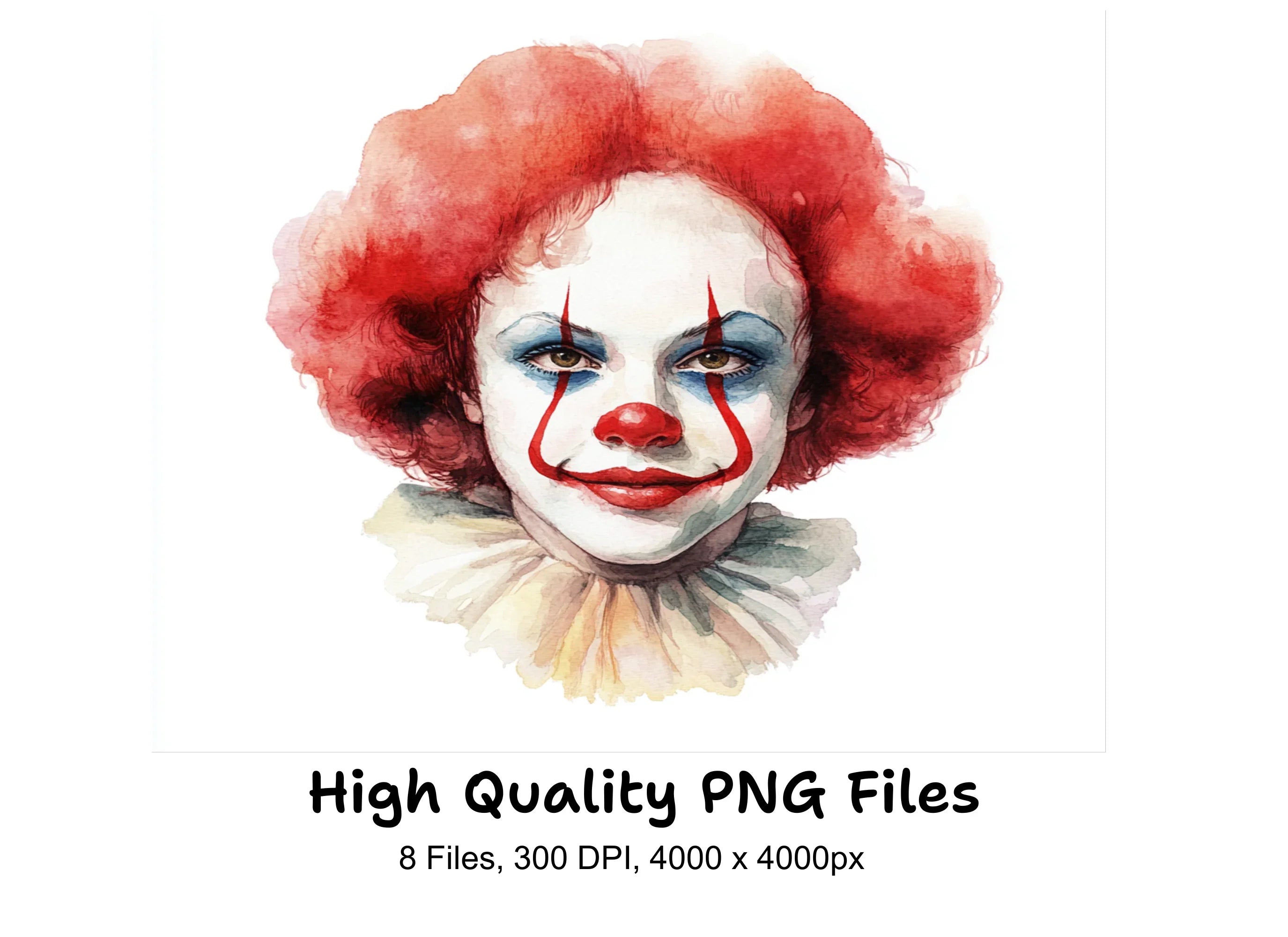 Happy Clown Faces Clipart Bundle