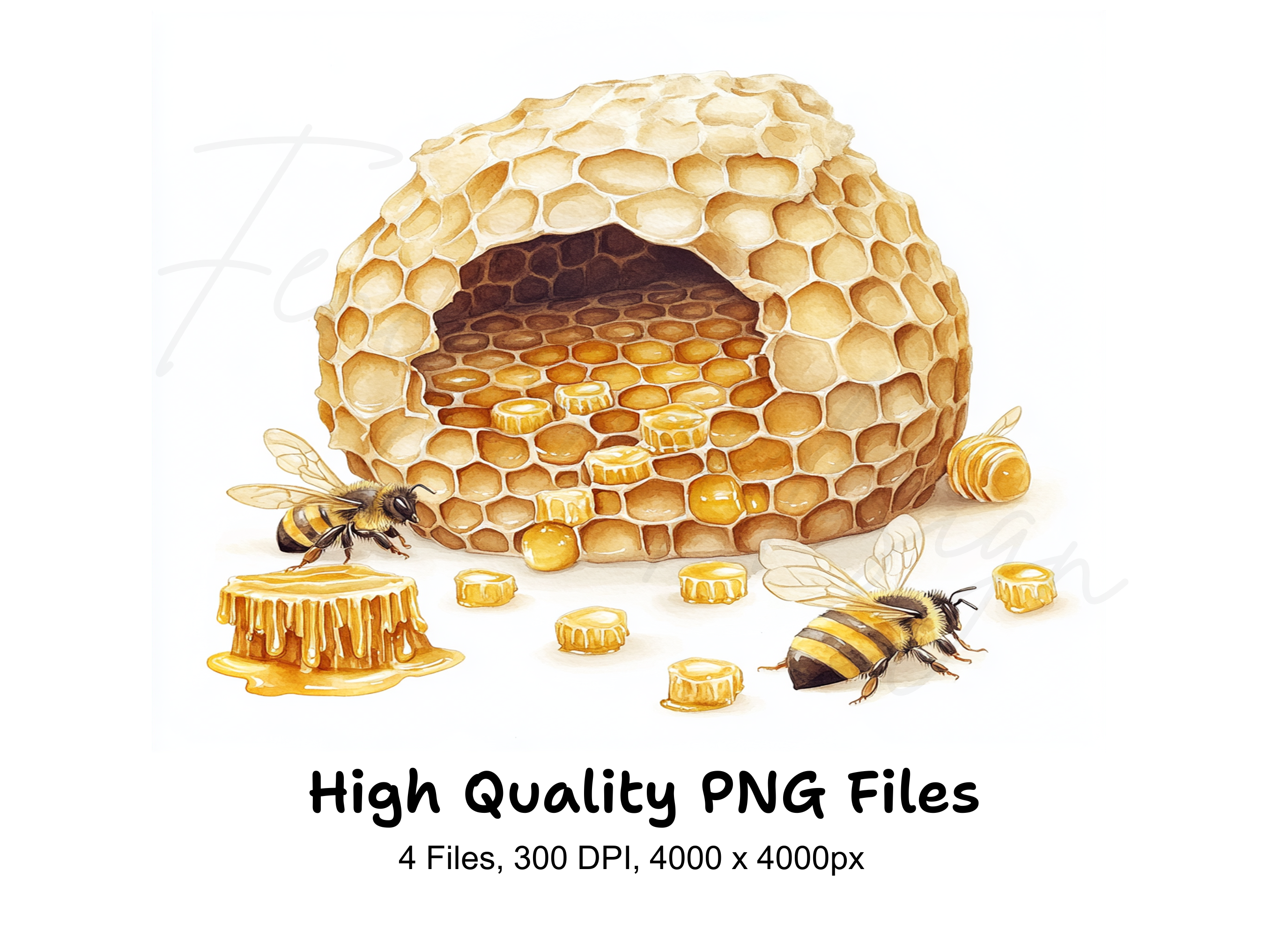 Cute Bee and Beehive Clipart Bundle