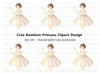 Cute Princess Magic Wand Clipart Bundle