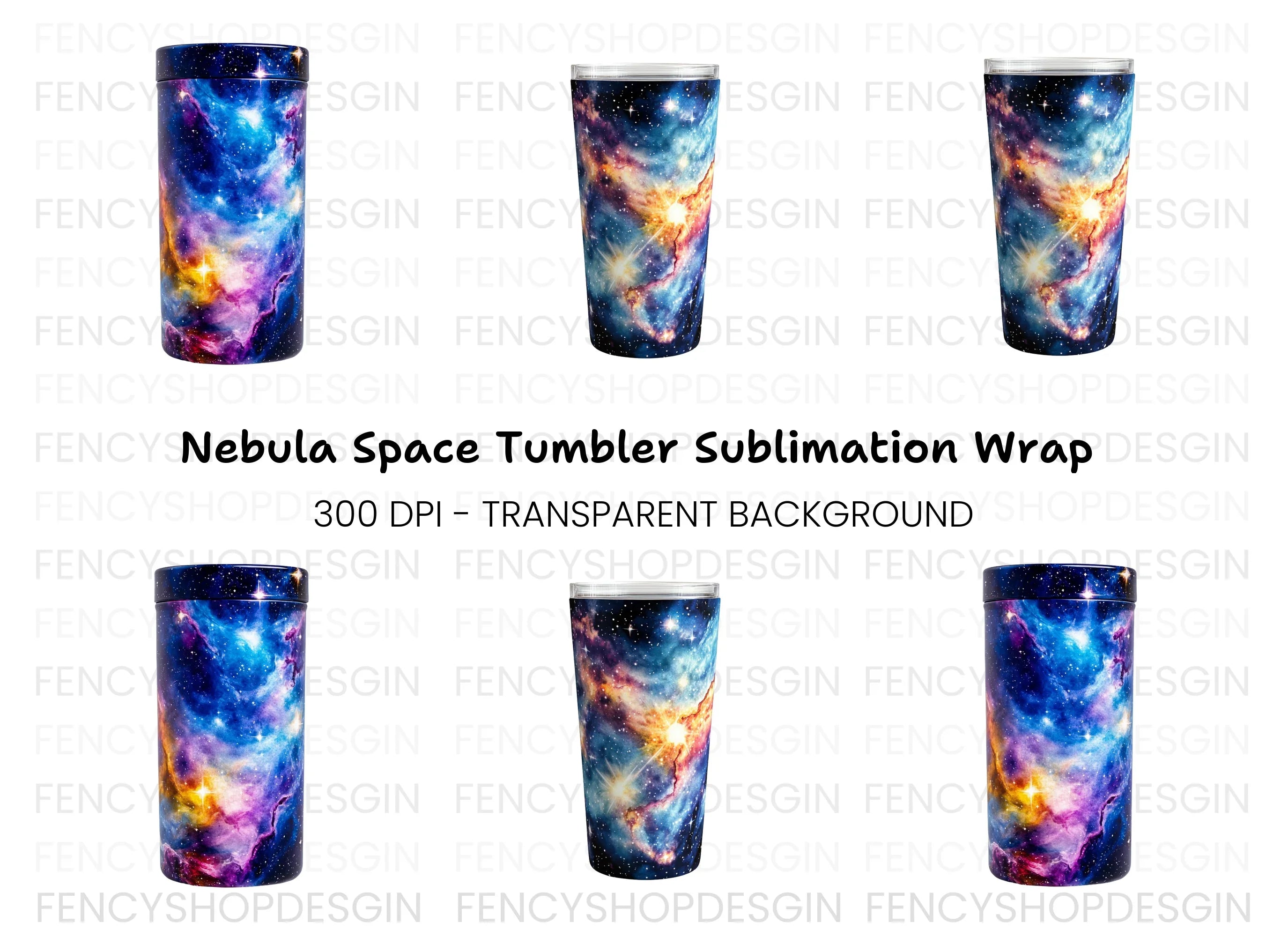 Galaxy Tumbler Clipart Bundle