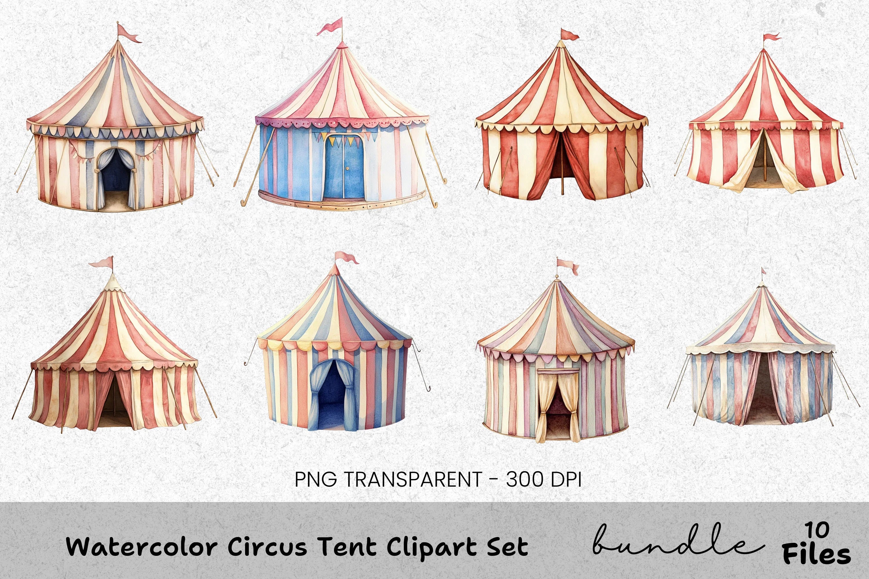 Circus Tent Clipart Bundle