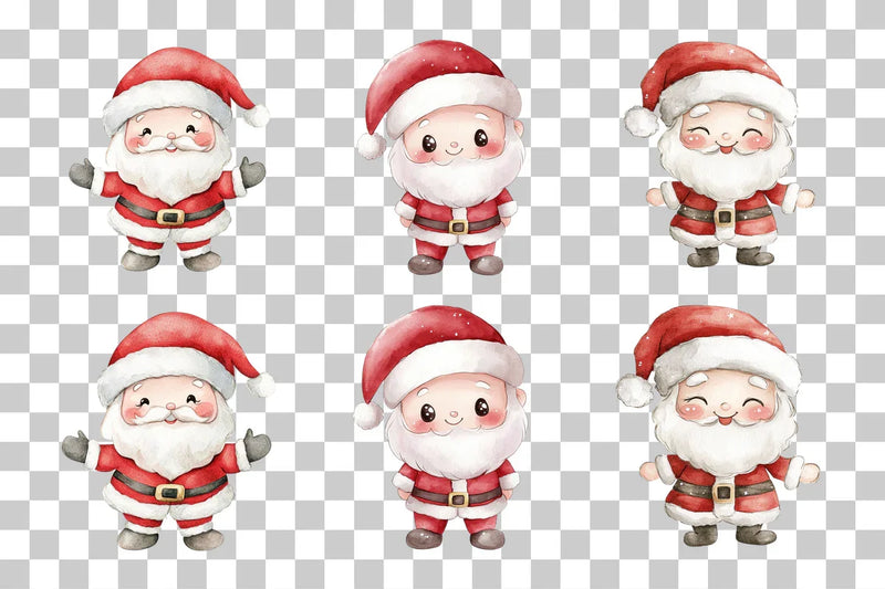 Cute Santa Claus Clipart Bundle - CraftNest - Digital Crafting and Art