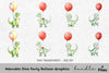 Adorable Dino Party Balloon Graphics Clipart Bundle