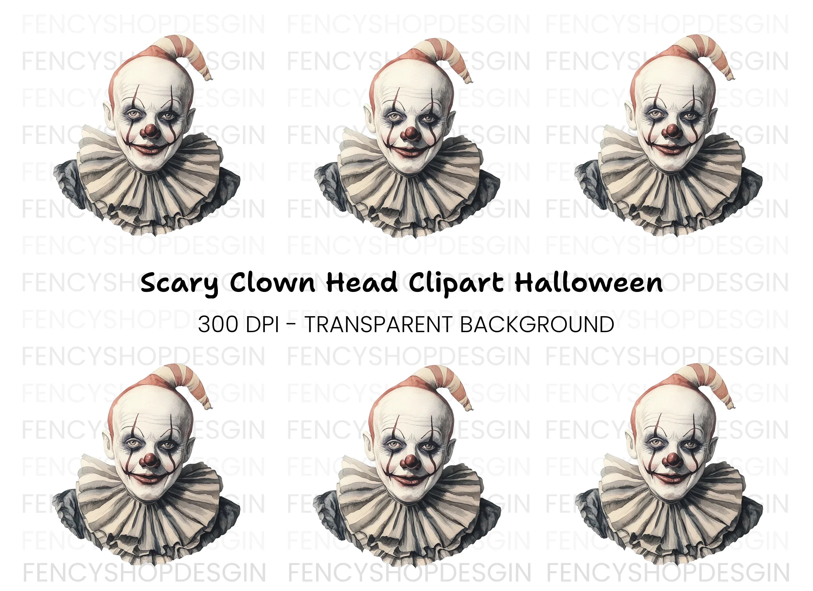 Smiling Clown Clipart Bundle