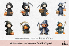 Halloween Death Clipart Bundle - CraftNest - Digital Crafting and Art