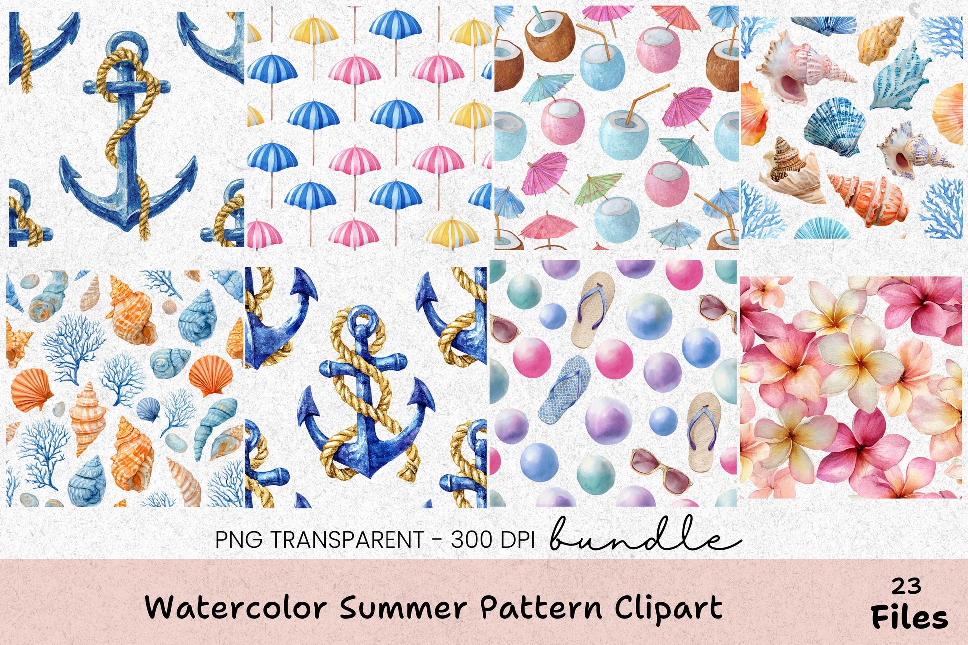 Summer Pattern Clipart Bundle - CraftNest - Digital Crafting and Art