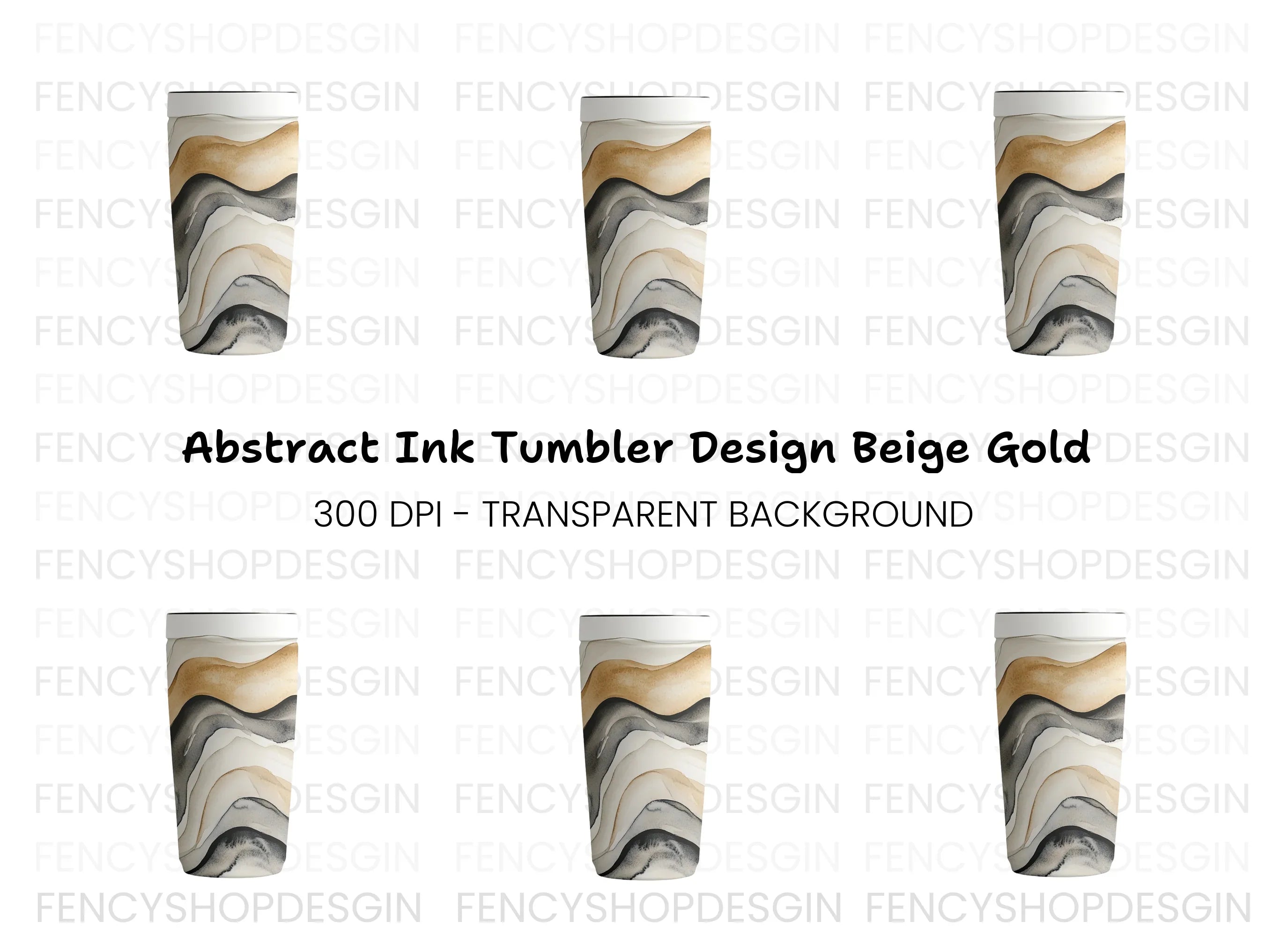 Abstract Wavy Pattern Tumbler Clipart Bundle