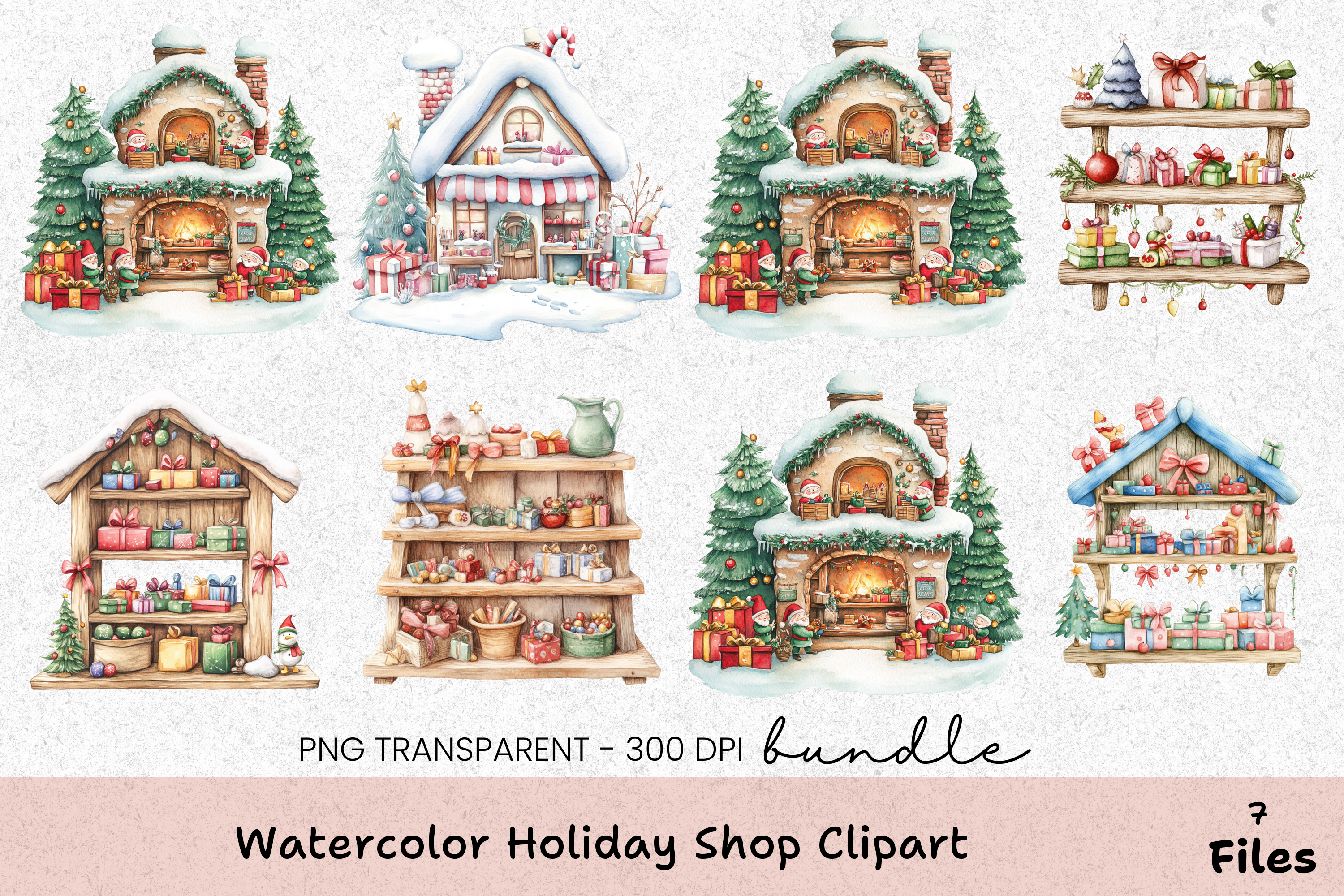 Holiday Shop Clipart Bundle