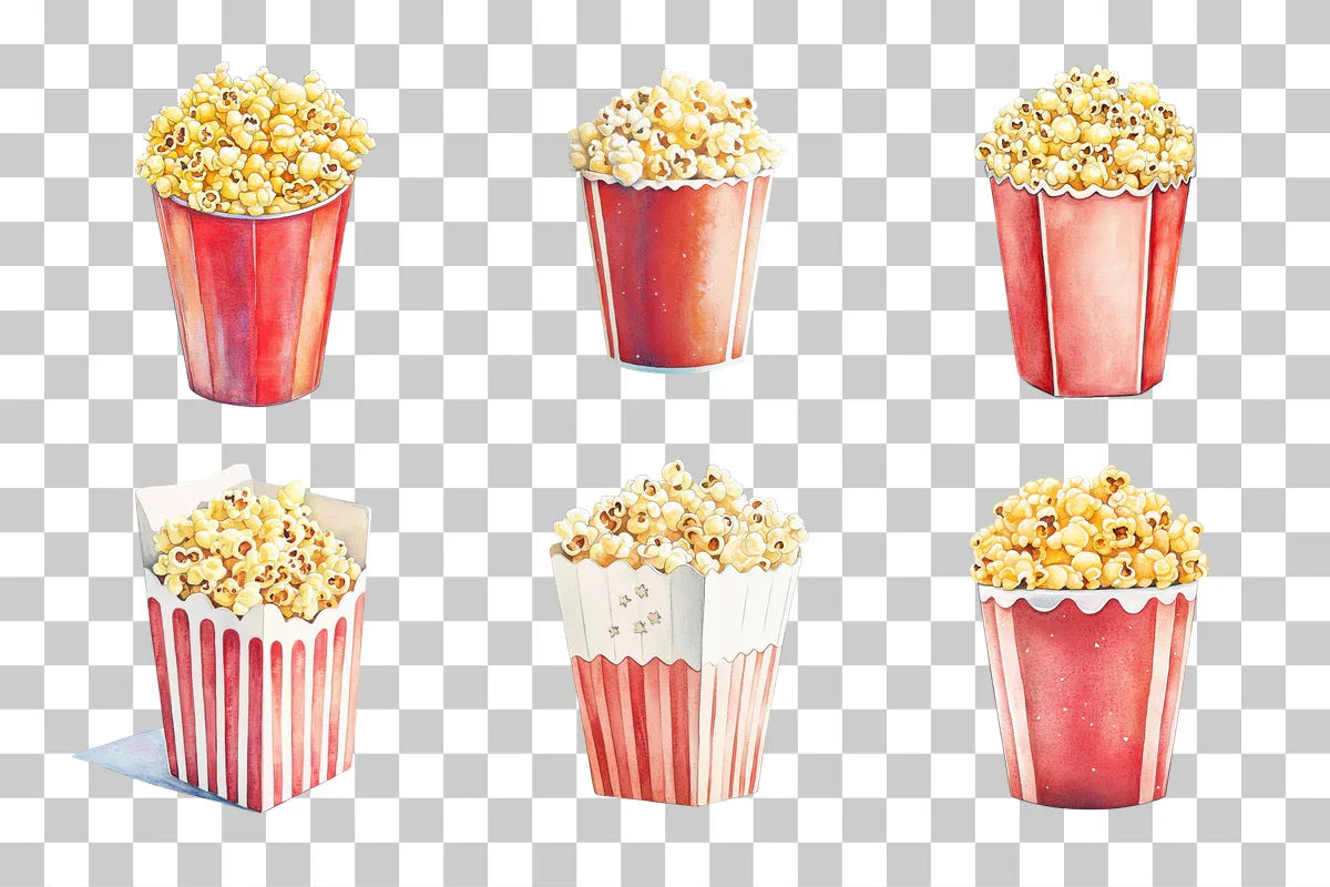 Popcorn Movie Snack Clipart Bundle - CraftNest - Digital Crafting and Art
