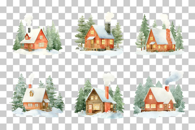 Christmas Countryside Clipart Bundle - CraftNest - Digital Crafting and Art