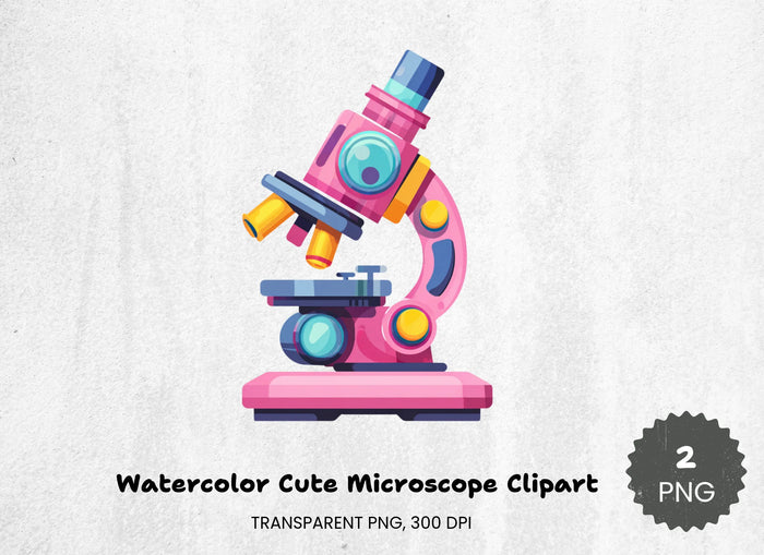 Cute Microscope Clipart Bundle