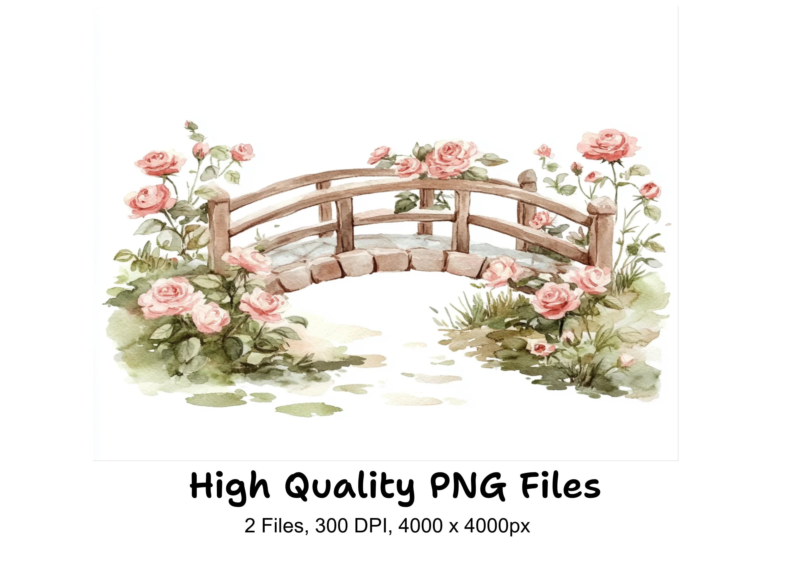 Rose Bridge Clipart Bundle