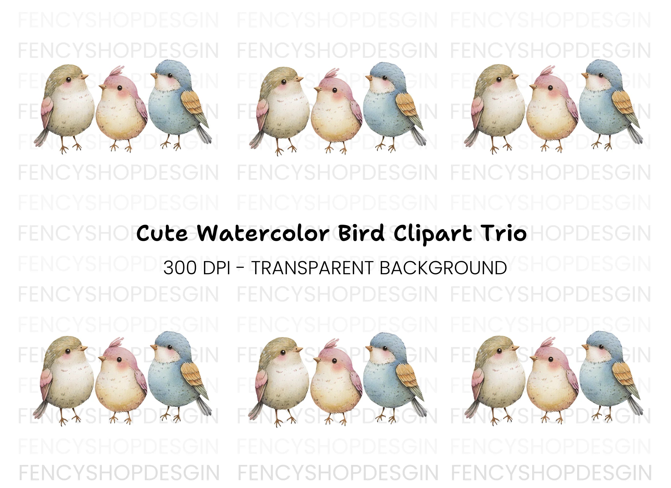 Cute Bird Clipart Bundle